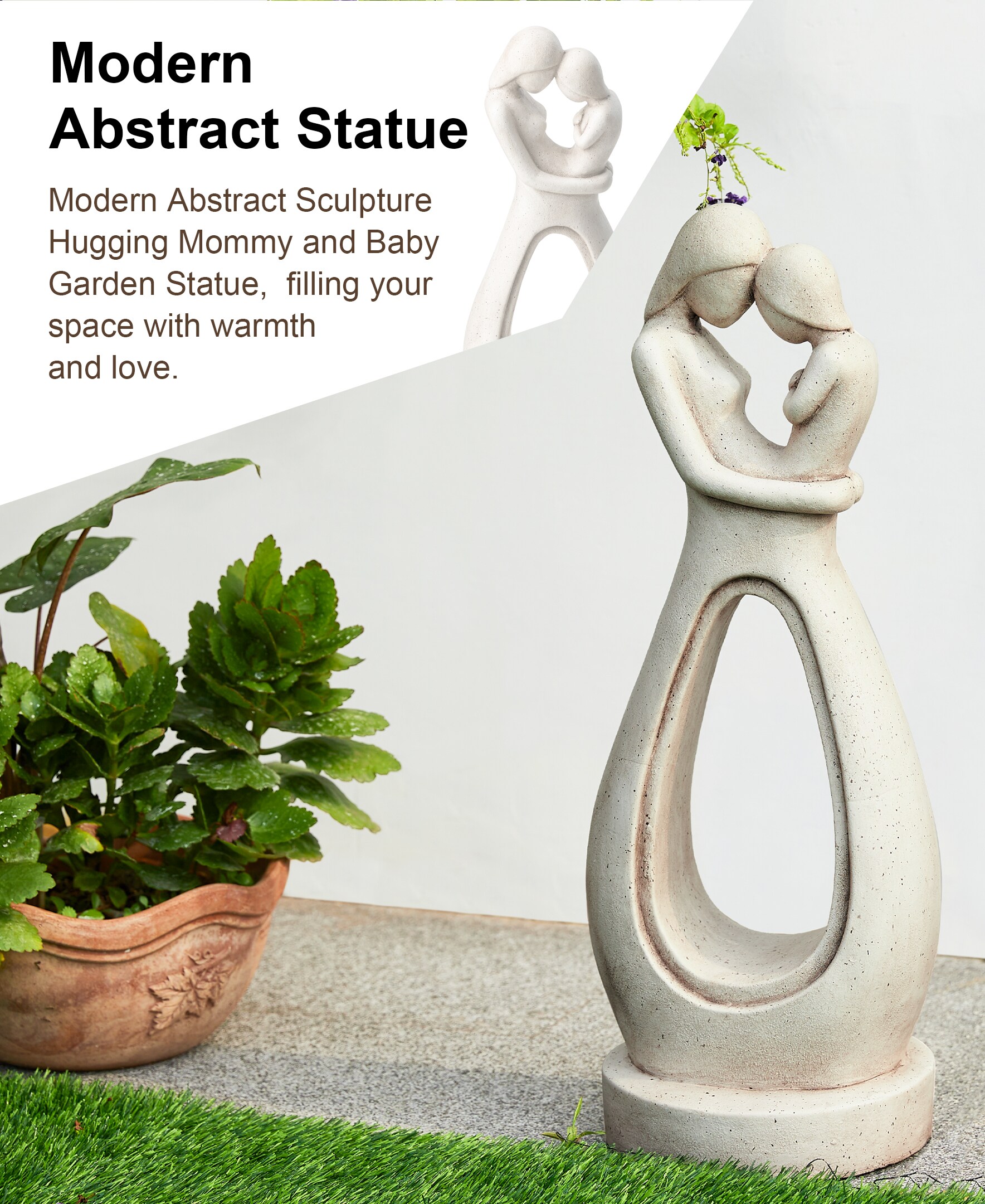 Glitzhome 2025400087 Garden-Statue - View #4