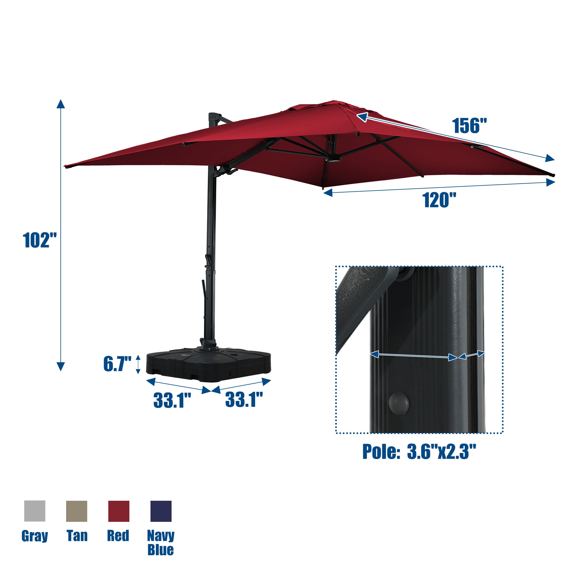 CASAINC CA-LEDWG02RD-B Umbrellas-2 - View #4