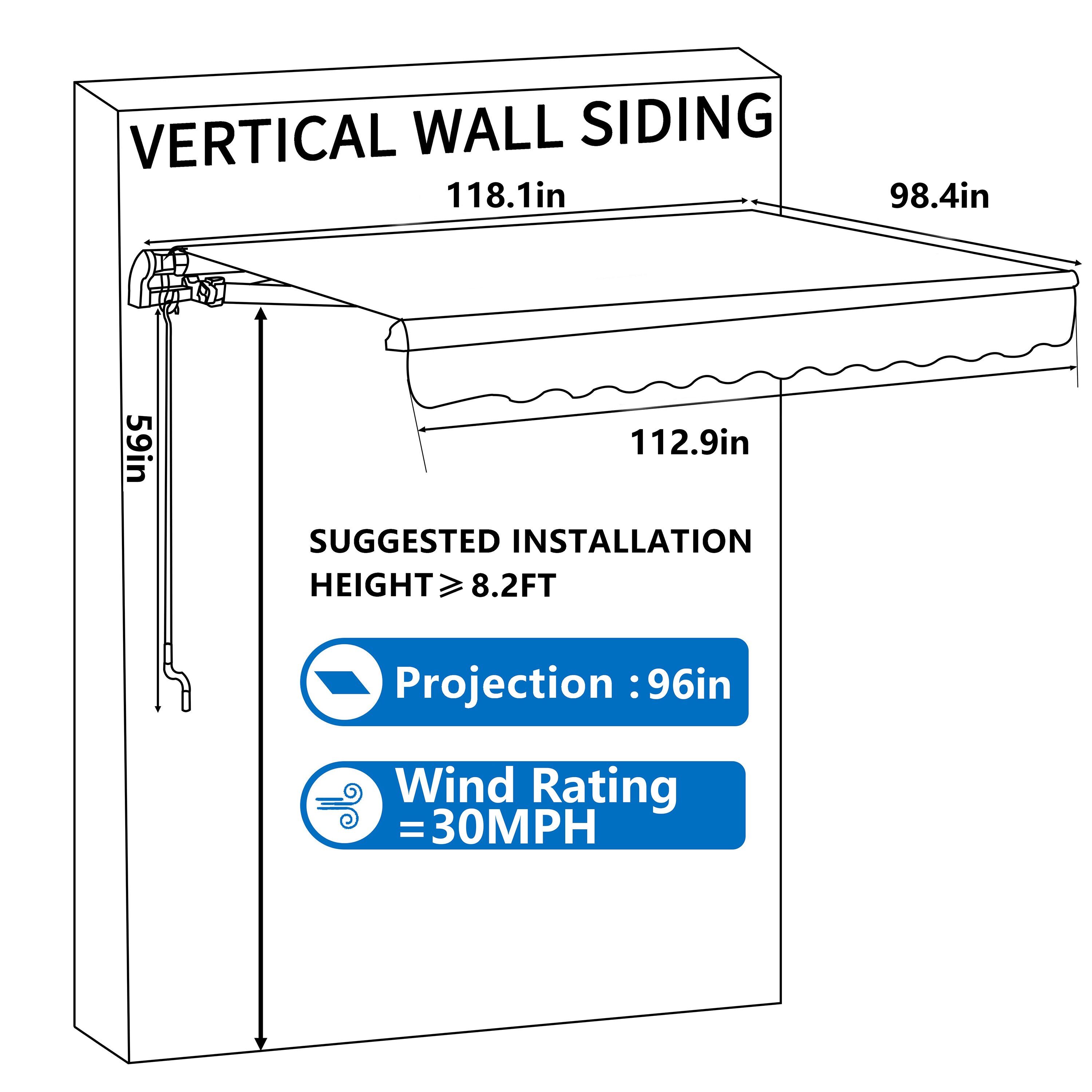 VEIKOUS PG0205-01CW-2WH awnings - View #3