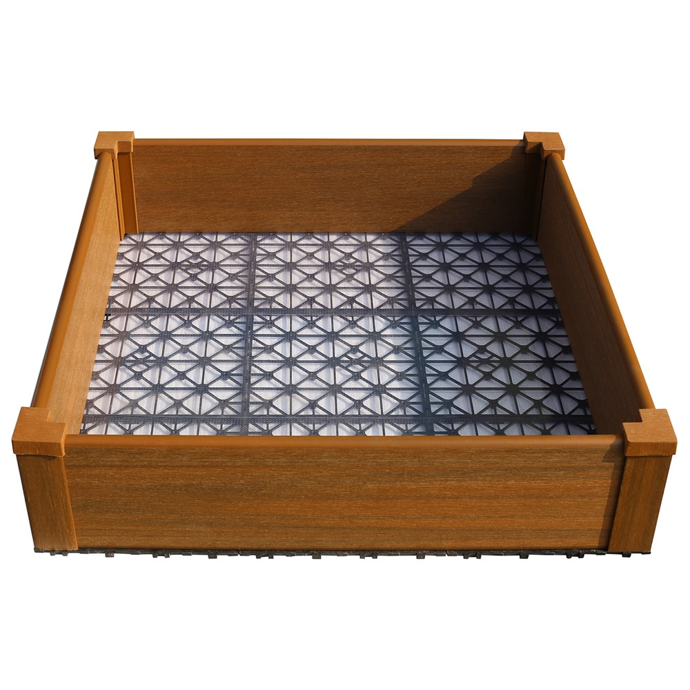 NewTechWood US-QD-PB-33-TK Rectangle 15-in W x 8-in H x Brown Mixed/Composite Indoor/Outdoor Planter