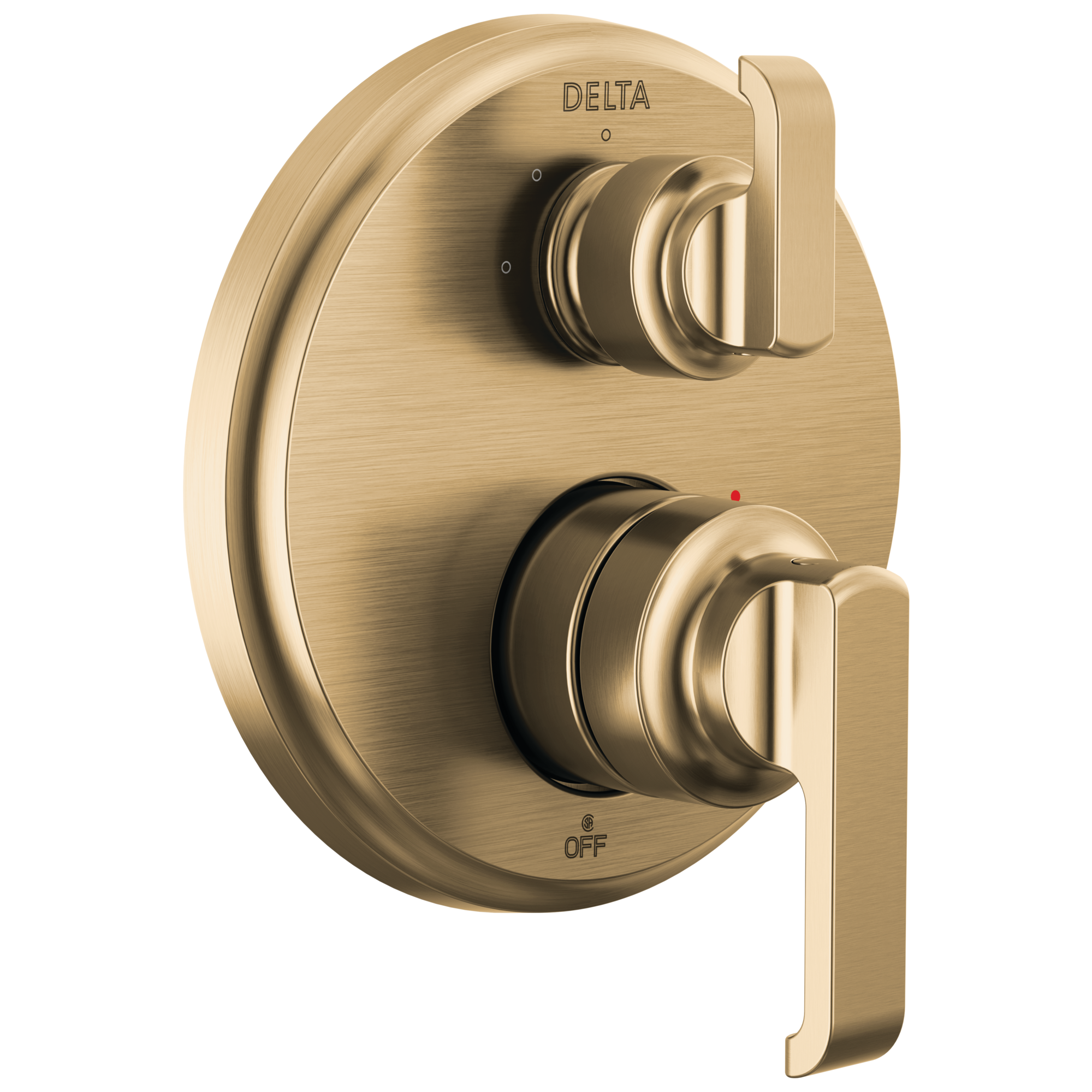Delta T24889-CZ-PR Tetra Lumicoat Champagne Bronze 3.38-Inches Universal Bathtub/Shower Diverter 0.5-Inches -ID