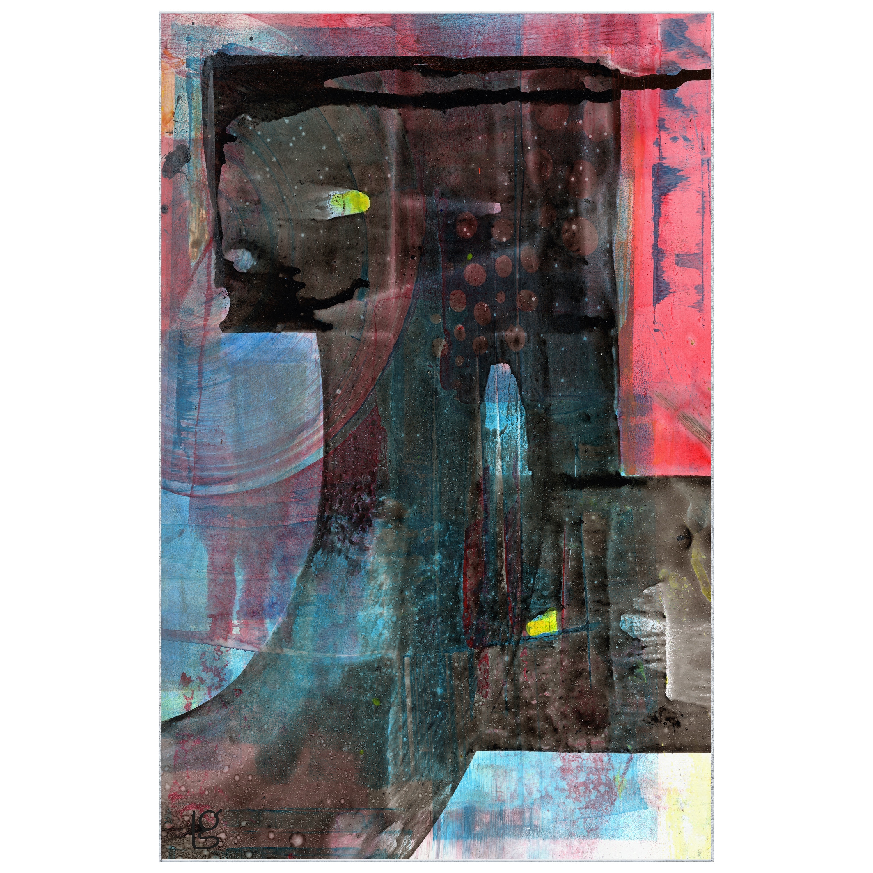 Empire Art Direct TDA-207194-0508C2 5 x 8 (ft) Polyester Multi-Colored Rectangular Indoor Abstract Area rug