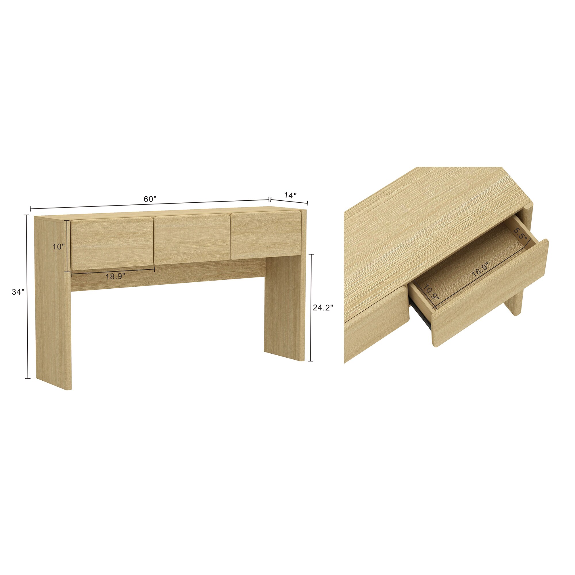 Manhattan Comfort DK002-NA Console-Sofa-Tables - View #3
