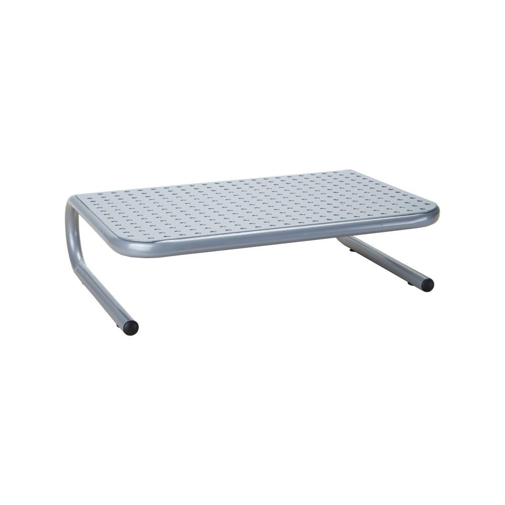 Mind Reader METMONST-SIL  Metal Monitor Stand with Keyboard Storage Space, Silver