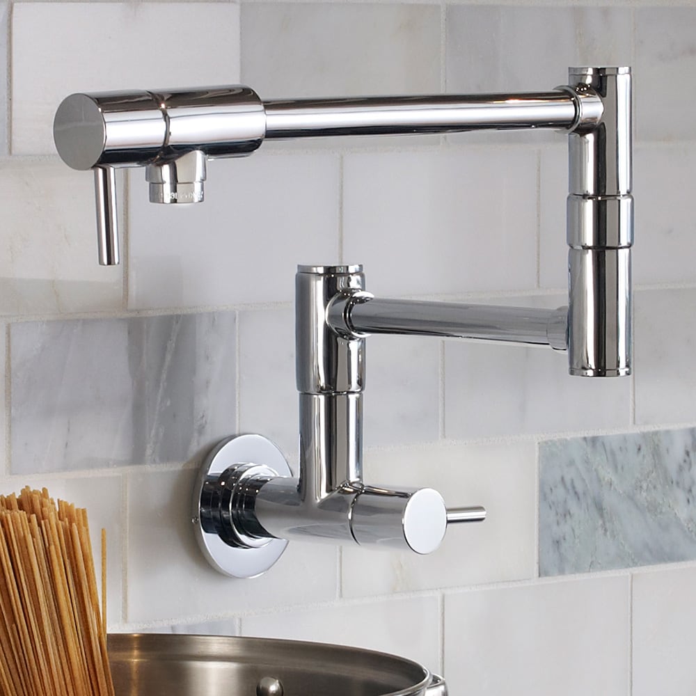 Pfister GT533-PFC Lita Polished Chrome Double Handle Wall-mount Pot Filler Kitchen Faucet