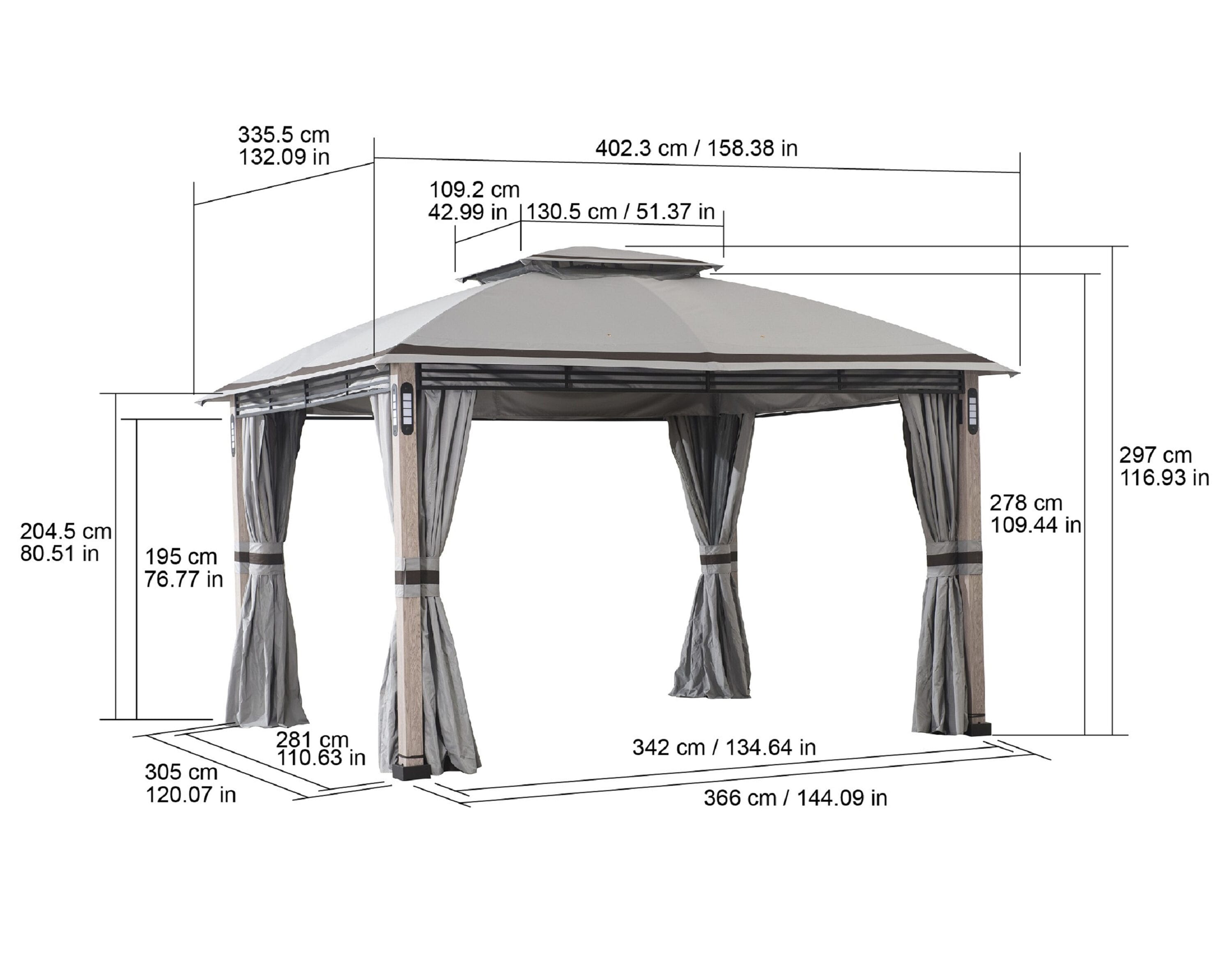 SUMMERCOVE A101015600 Wood-Resin-Gazebos - View #6