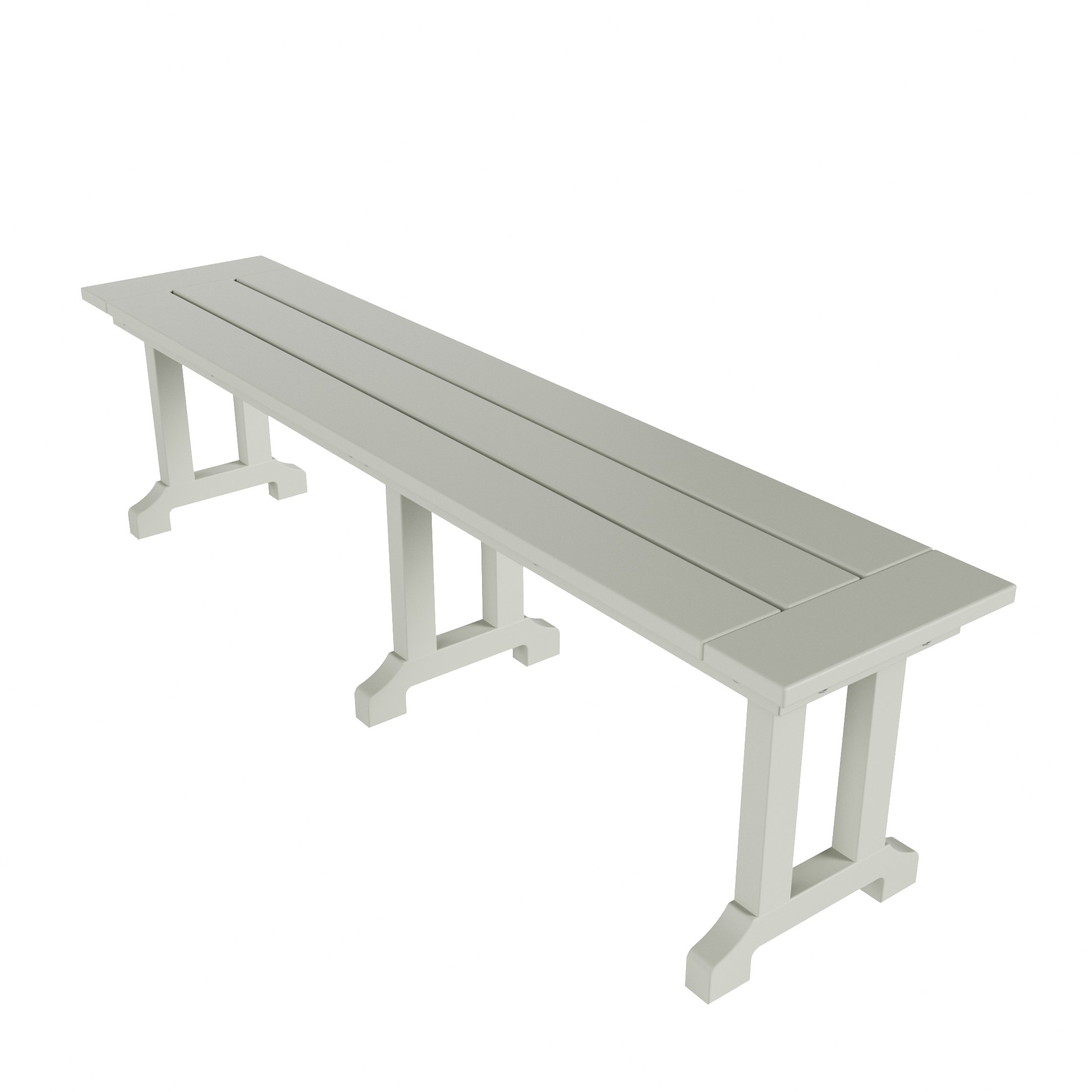 Westin Furniture OP2007-SD Laguna 65-in W x 17-in H Sand Hdpe Dining Bench
