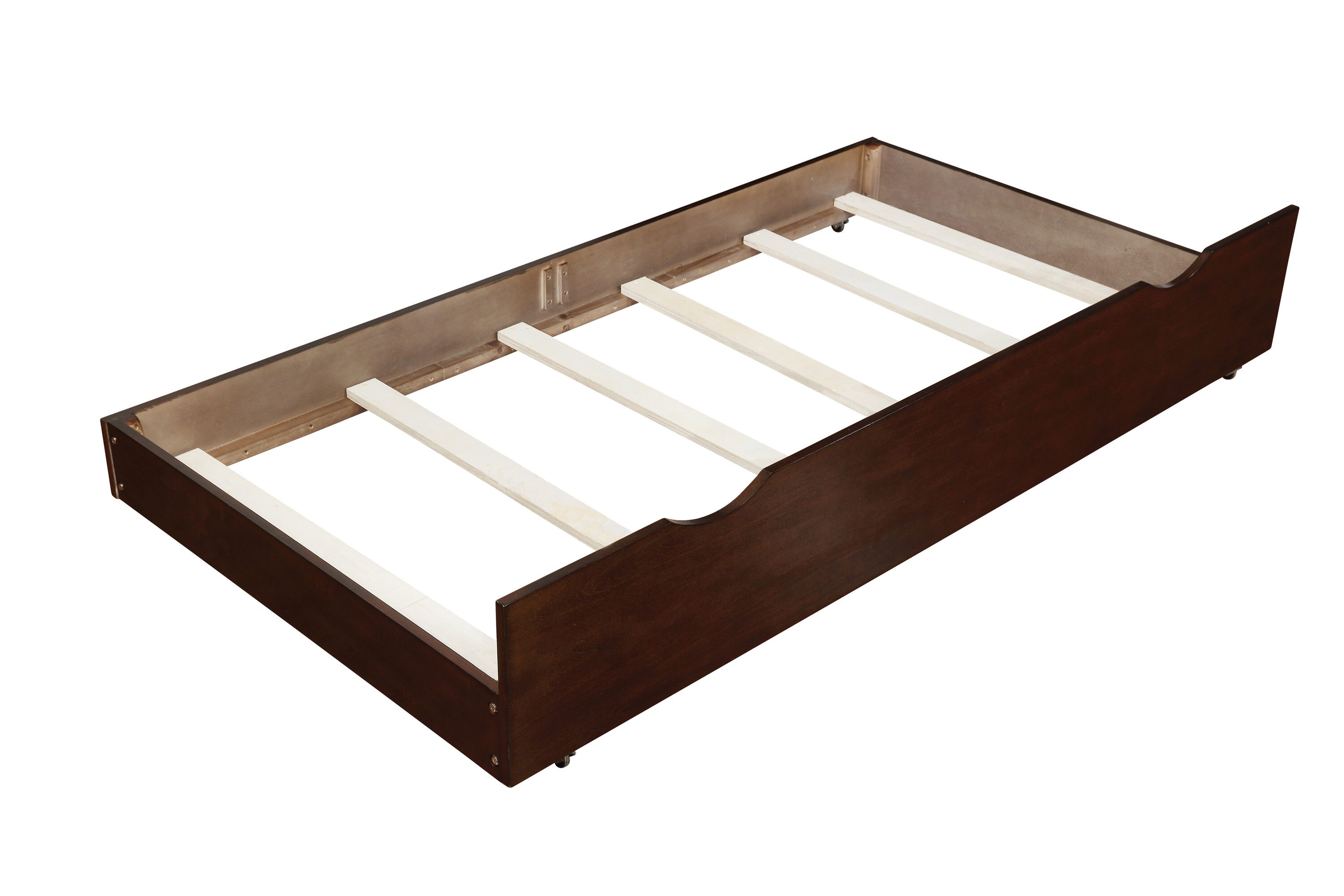 Coysbery Brown Cherry Twin Wood Trundle Bed with Storage | - Furniture of America IDF-7517CH-TR