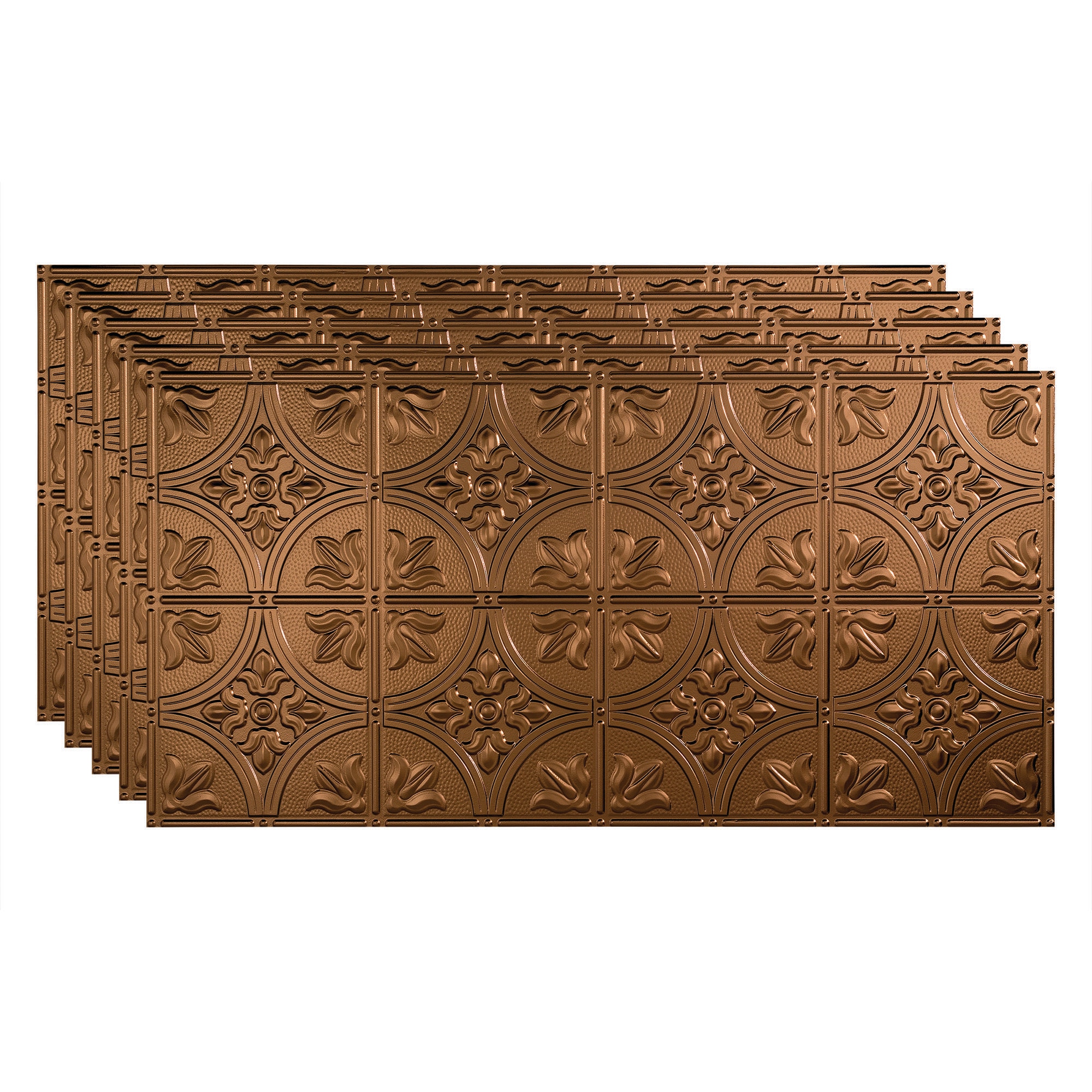 Fasade PG5126 4-ft x 2-ft Traditional 2 Oil-rubbed Bronze PVC Surface-mount Ceiling Tile ( 5 -Pack, 40-Sq. Feet / Case )