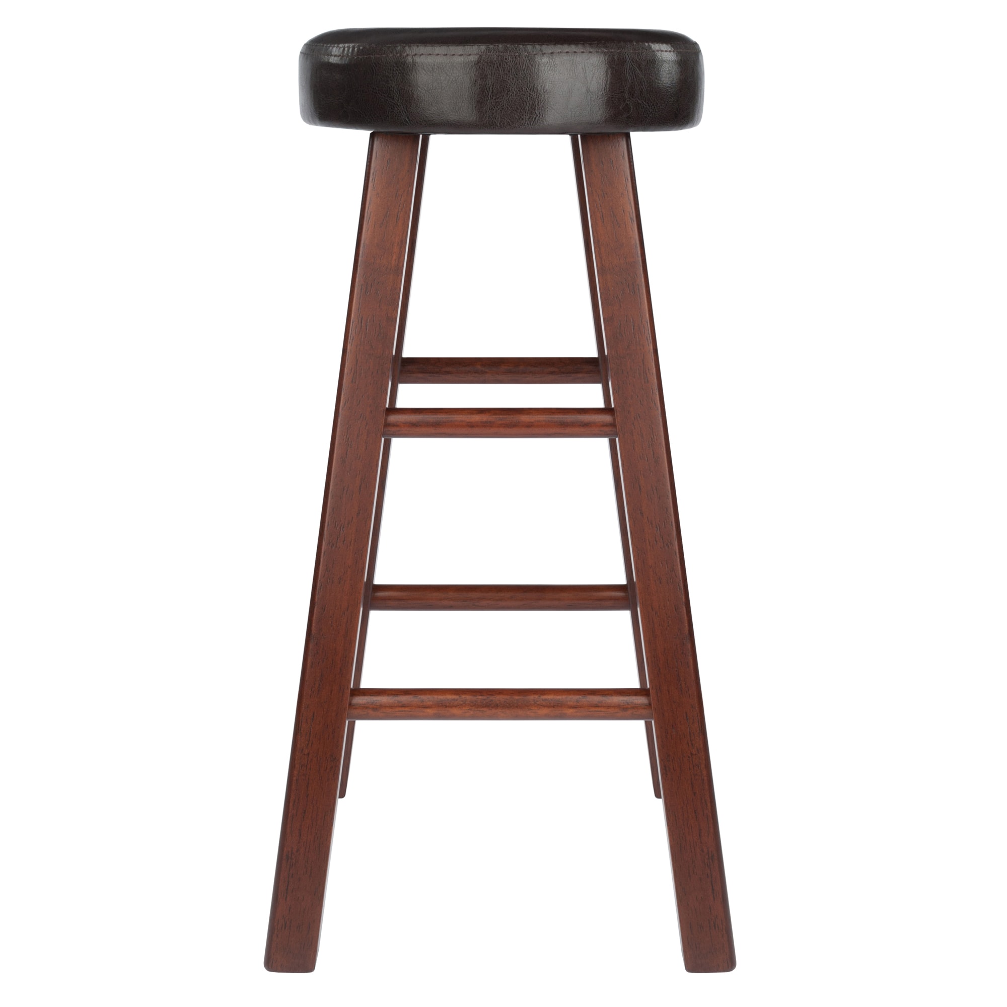 Transitional 25.5" Maria Counter Stool Set in Walnut & Espresso