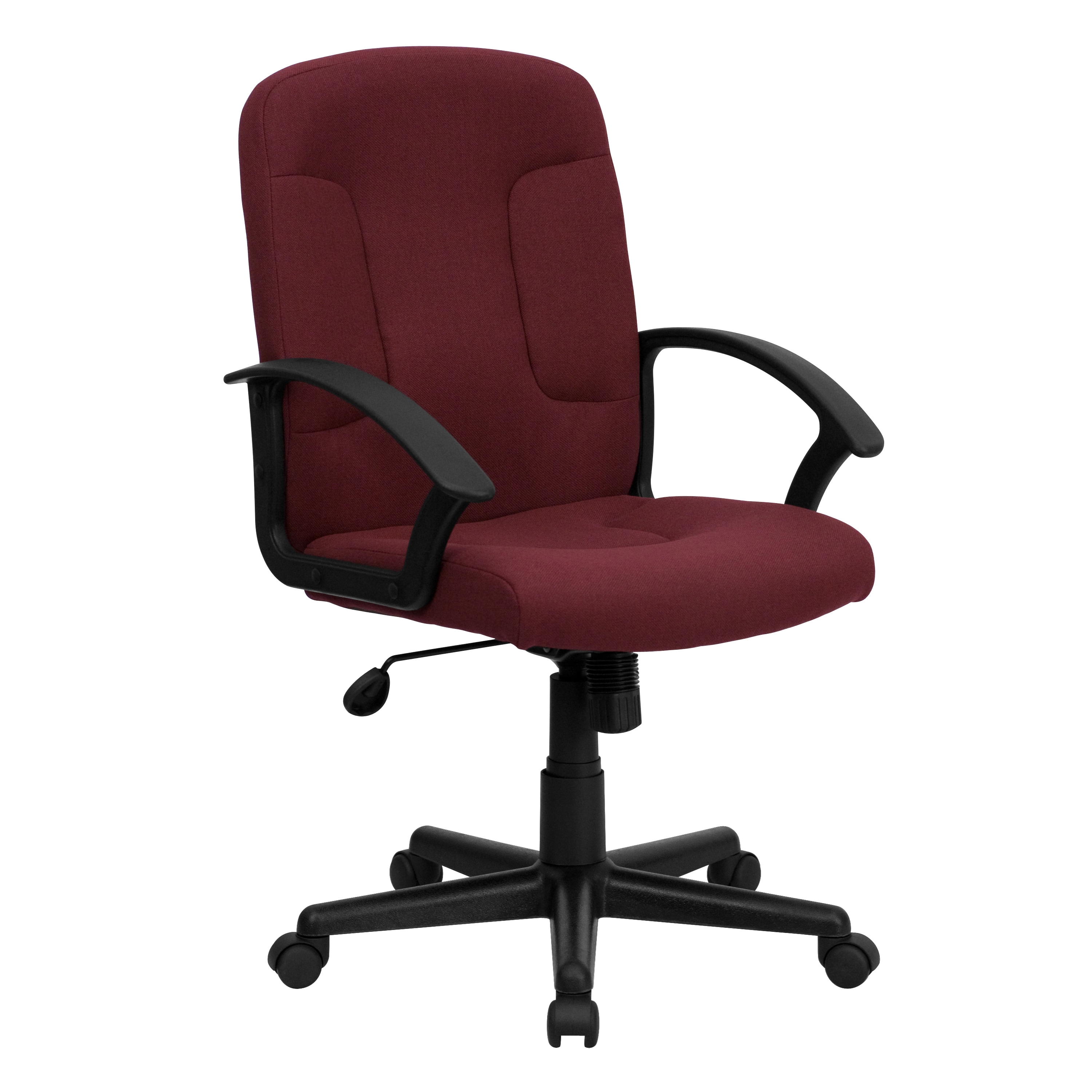 Flash Furniture 847254000628 Garver Burgundy Contemporary Adjustable Height Swivel Fabric Executive Chair