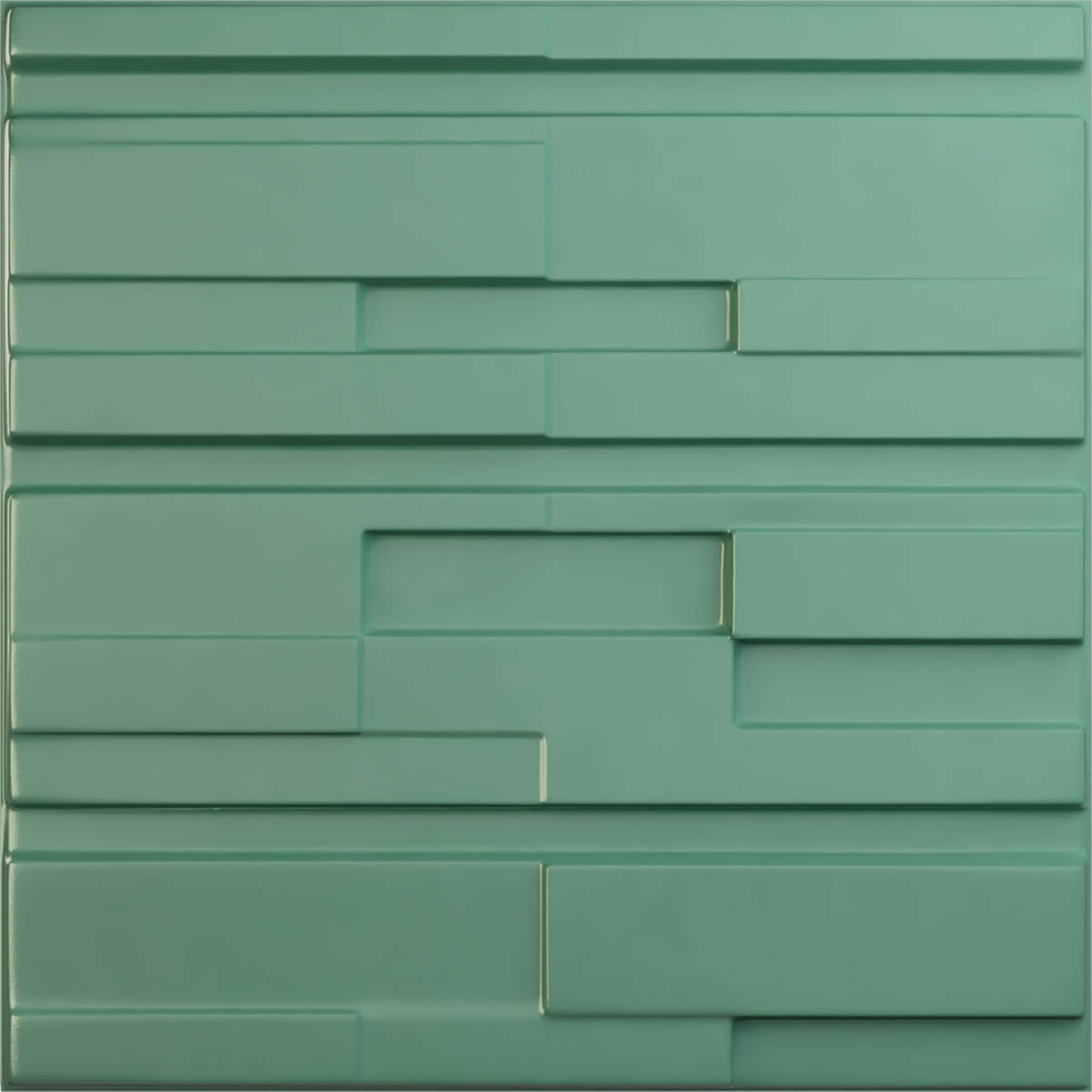 Ekena Millwork WP20X20OBFSM 19-5/8-in x 19-5/8-in Embossed Paintable/Stainable Green PVC Wall Panel (