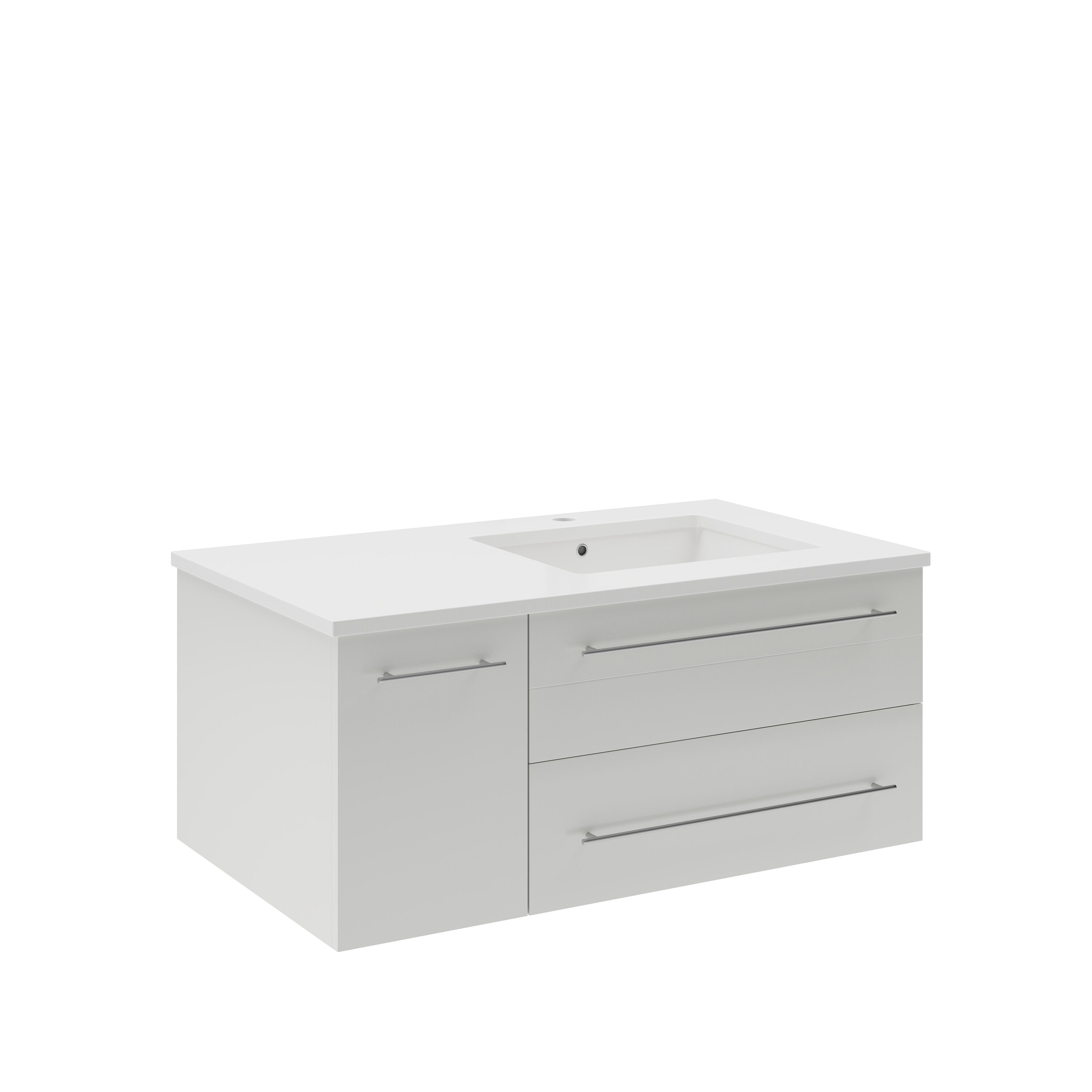 Fresca FCB6136WH-UNS-R-CWHU Bath-Vanity-Combo - View #2