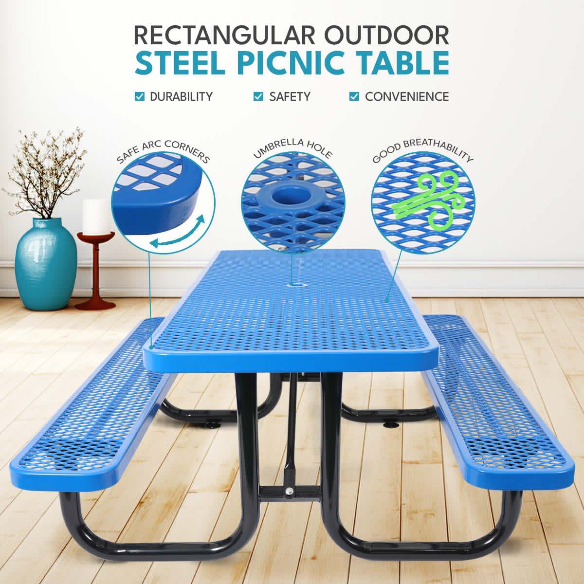 Aoibox HDMX716BLUE Picnic-Tables - View #5