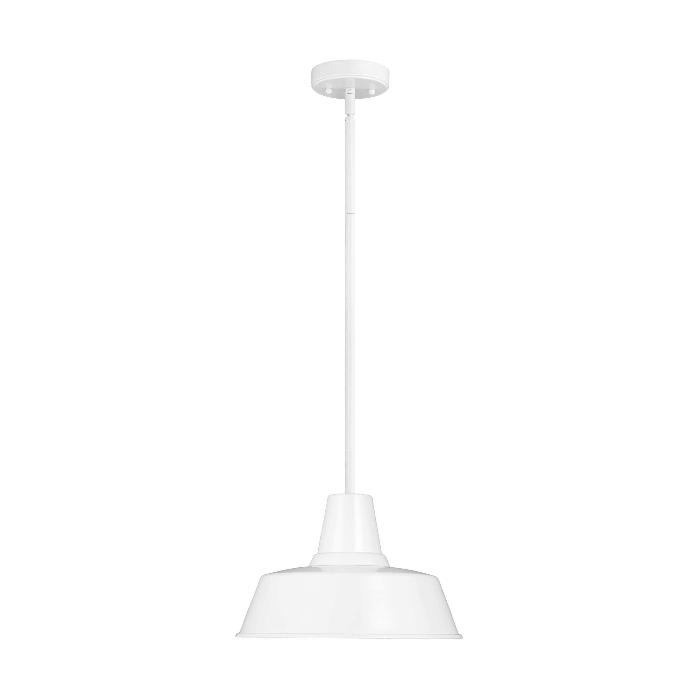 Fisher White Aluminum 14" Dia Outdoor Pendant Light