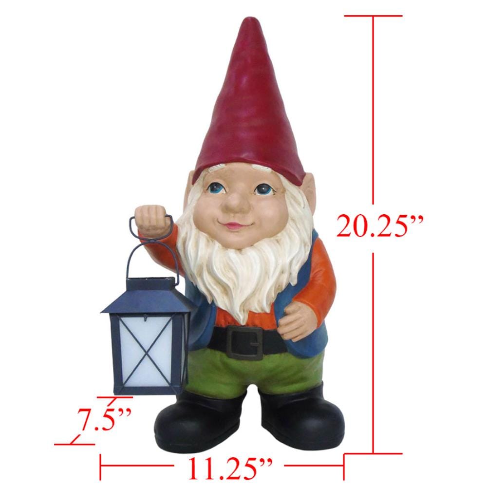 Garden Gnome Monk Statue with Cross and Woodland Creatures