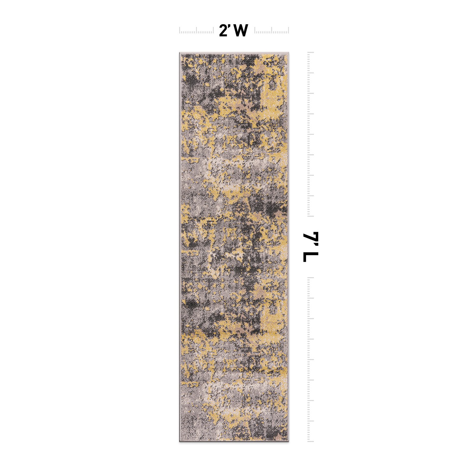 World Rug Gallery 395YELLOW2X7 rugs - View #3