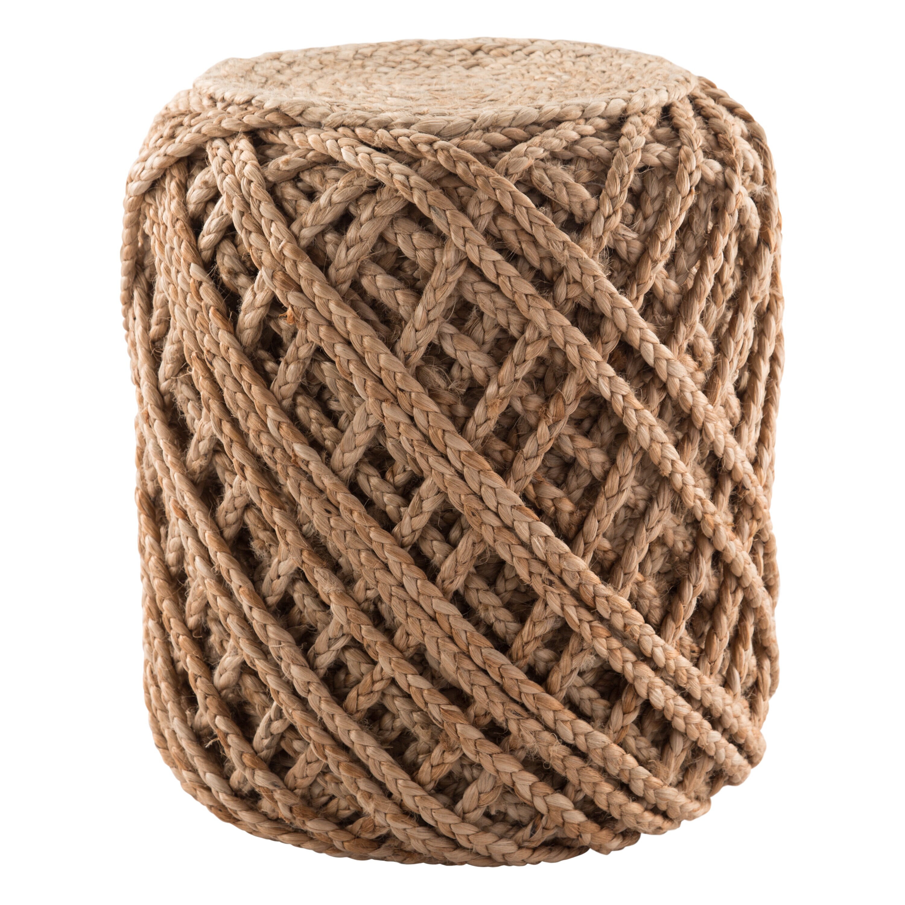 Jaipur Living BRF100443 Coastal Tan Jute Pouf Ottoman