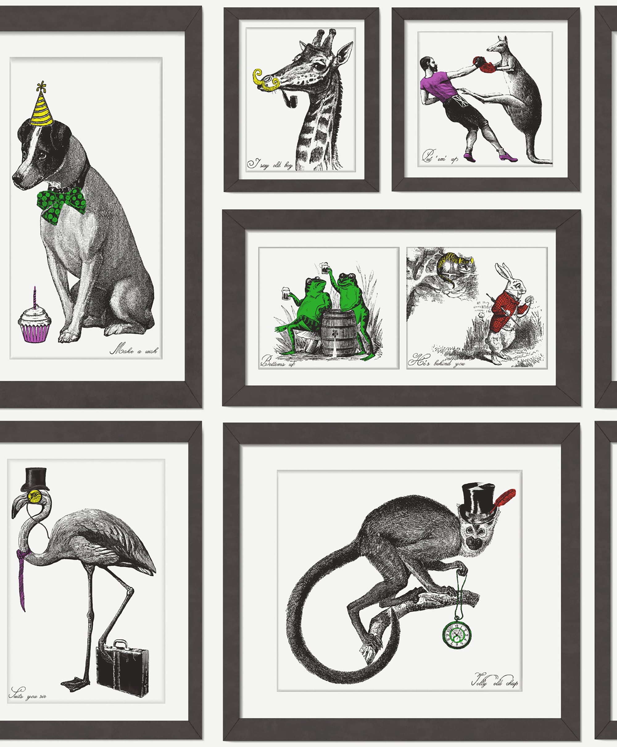 HOLDEN 97921 56-Sq. Feet Multi Paper Animals Unpasted Wallpaper