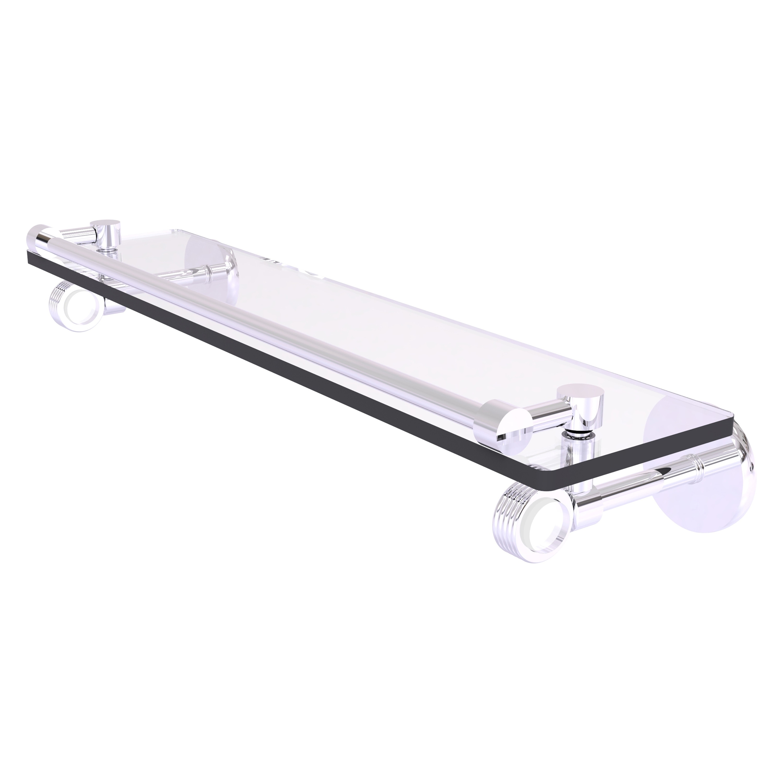 Allied Brass CV-1G-22-GAL-PC Clearview Polished Chrome Wall mount Bathroom Shelf ( 22-in x 3.75-in x 5-in )