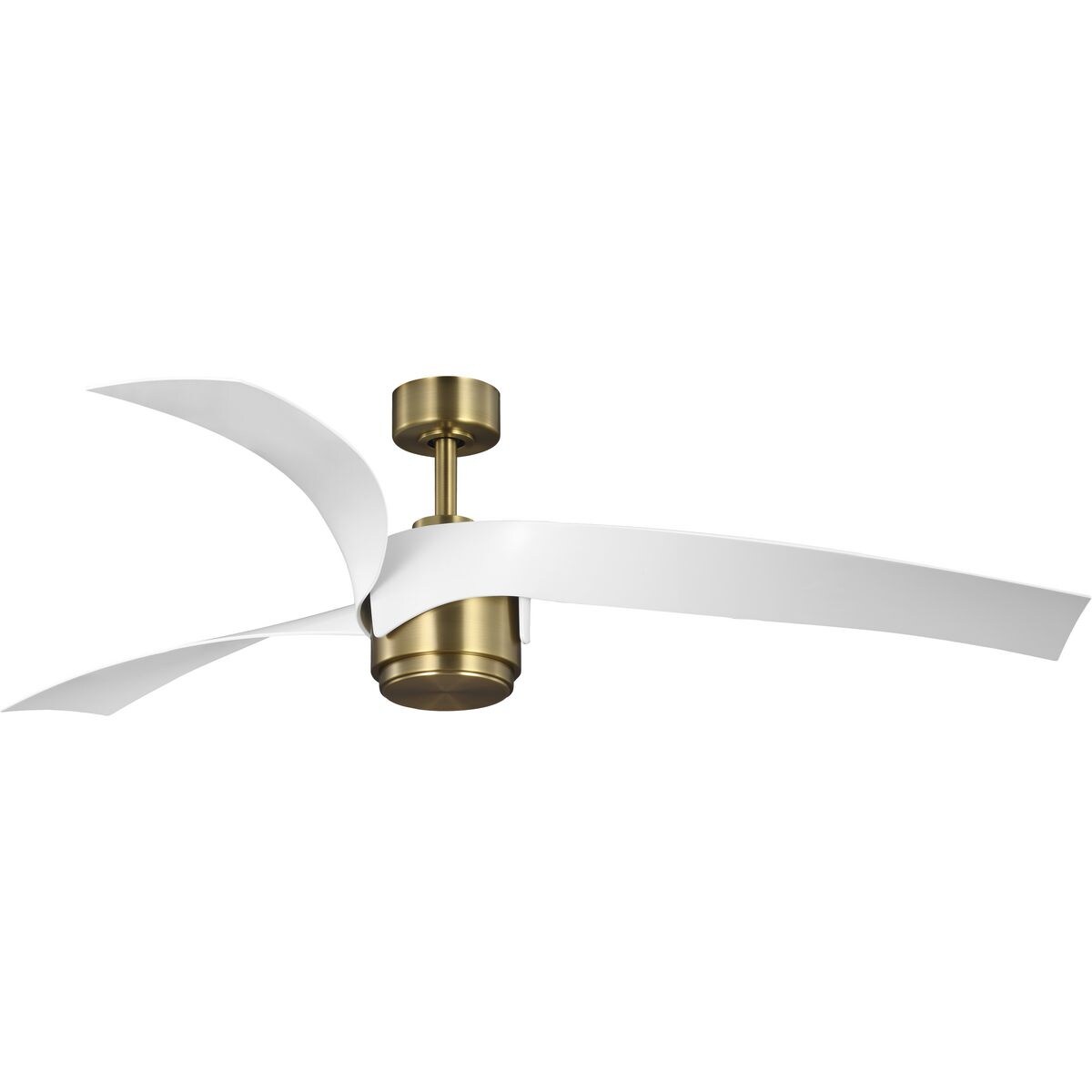 Vintage Brass 60" Ceiling Fan with LED Light and Remote