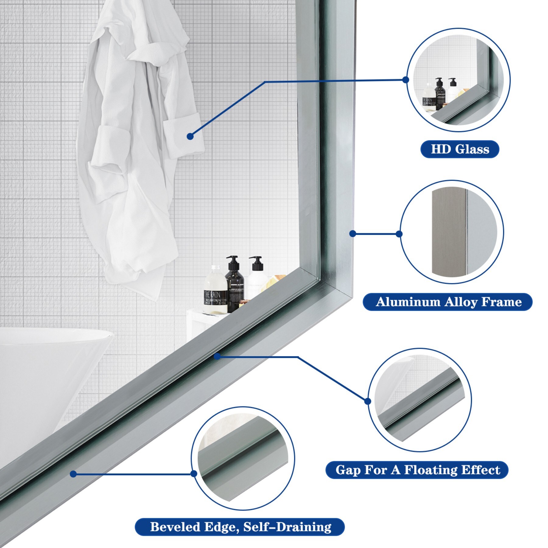 ToolCat SF1-41-YT Framed-Bath-Mirrors - View #4