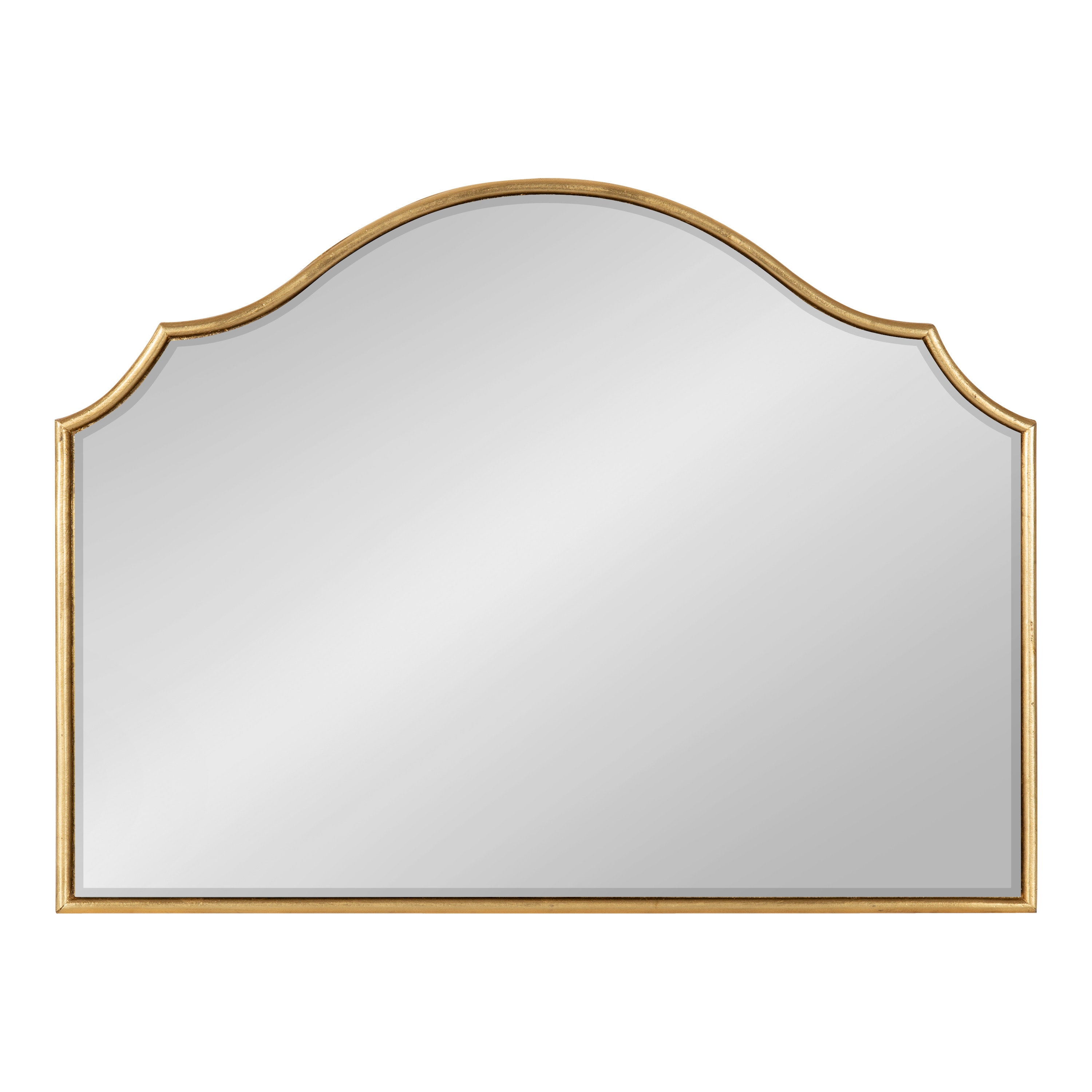 Leanna Scalloped Gold Full-Length Arch Wooden Mirror