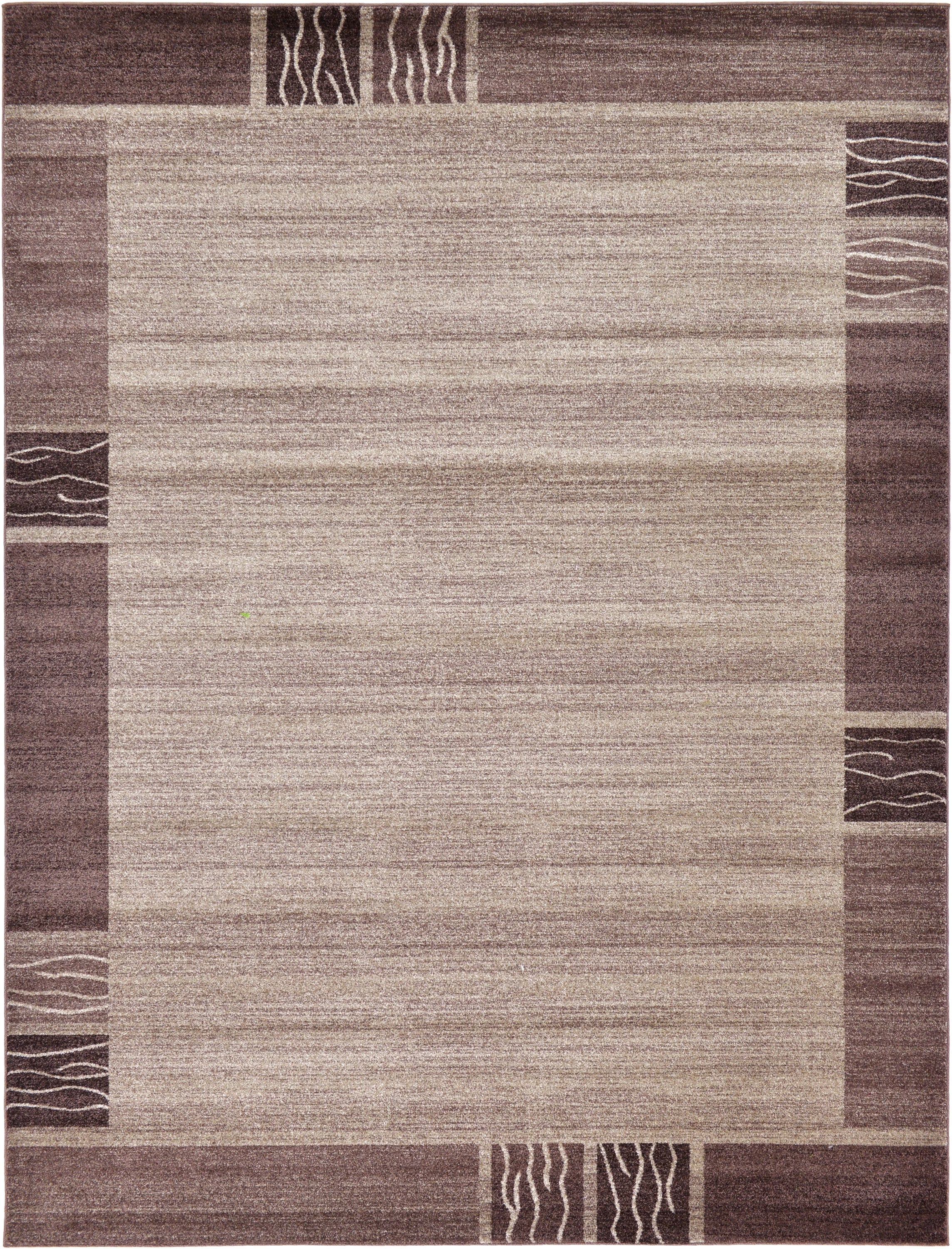 Brown Rectangular Tufted Washable Reversible 9' x 12' Rug