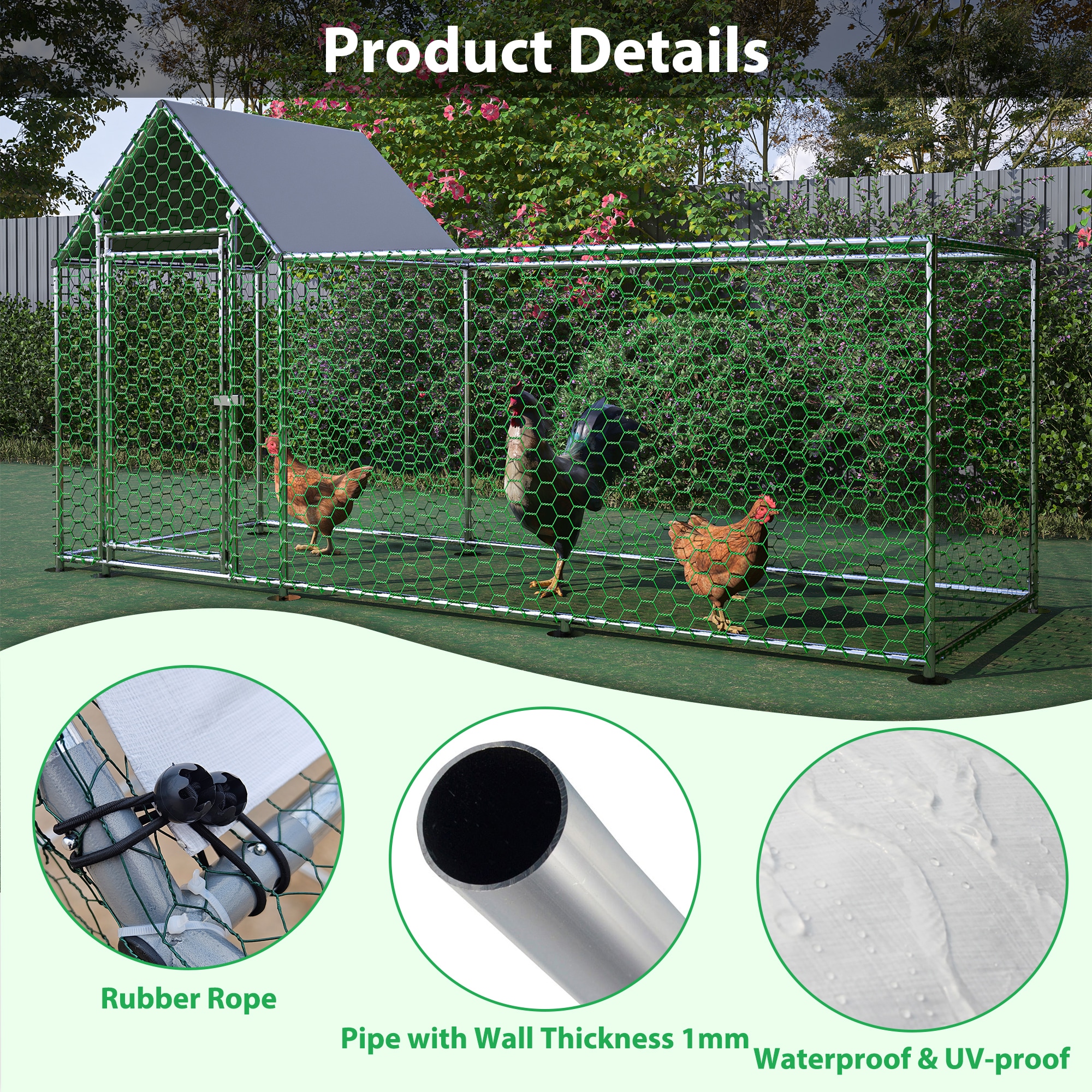 Gaierptone CRXFF7YW7TI Chicken-Coops-Rabbit-Hutches - View #4