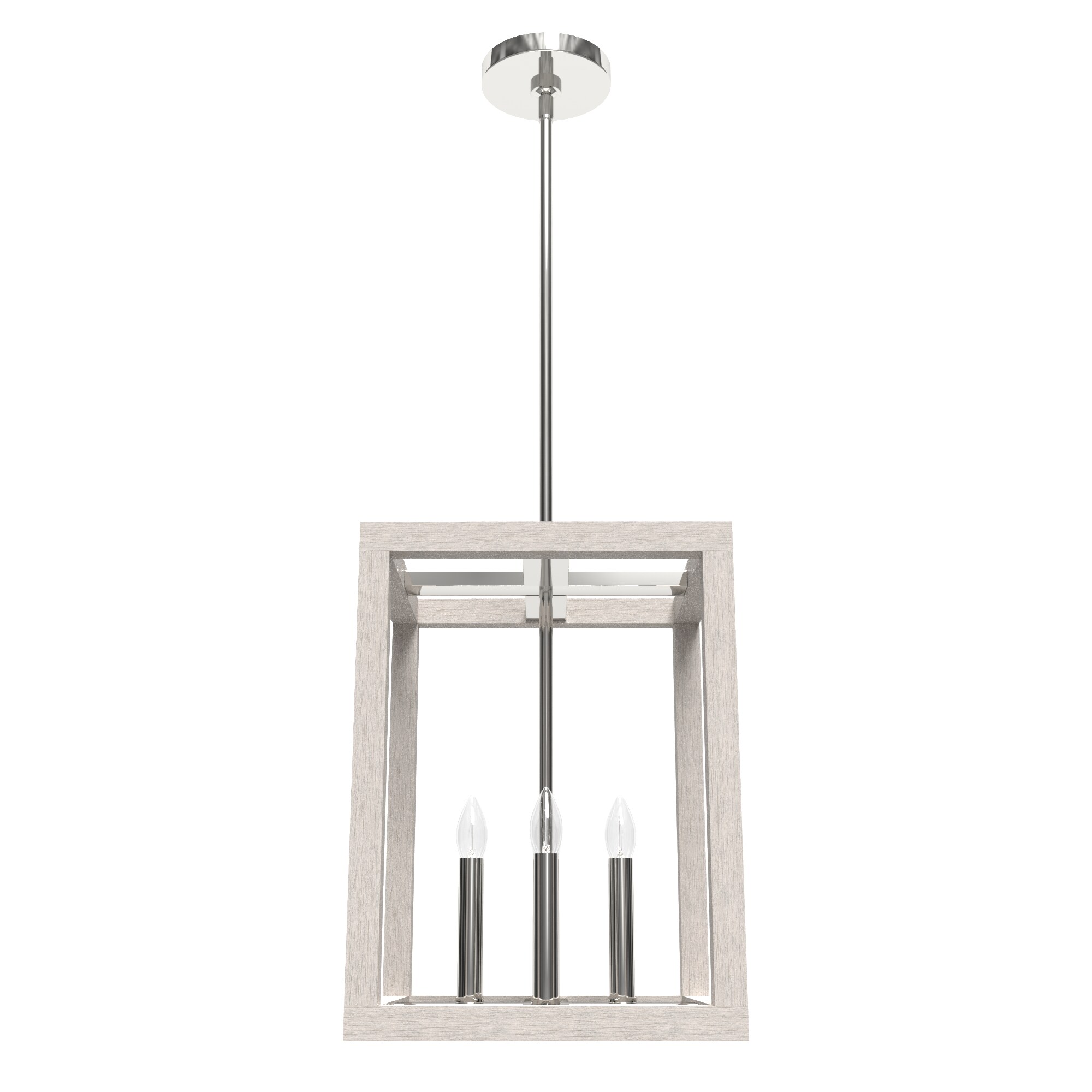 Squire Manor 4-Light Distressed White Chrome Pendant