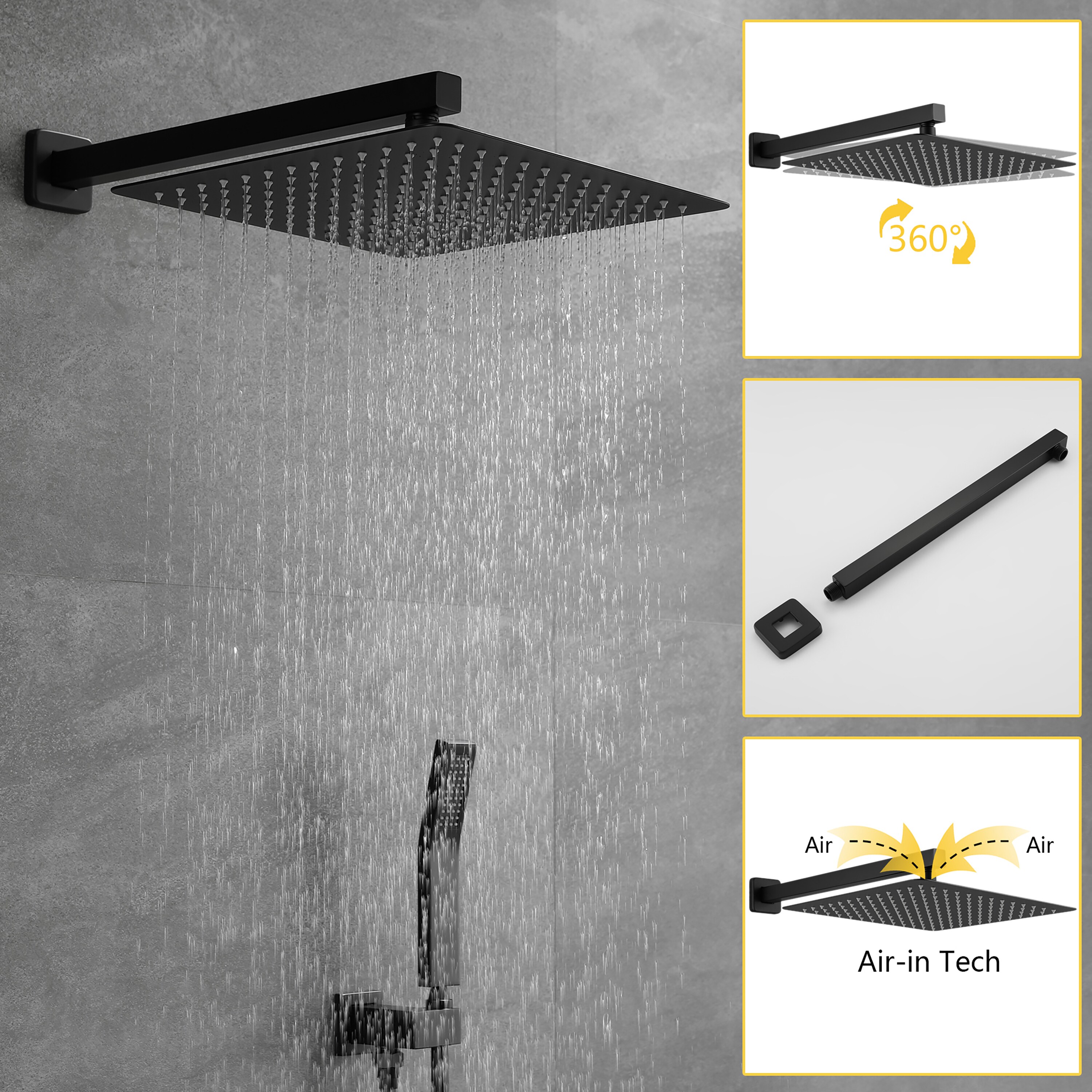 CASAINC CS3623-10MB Showerhead-Bar-Panels - View #9