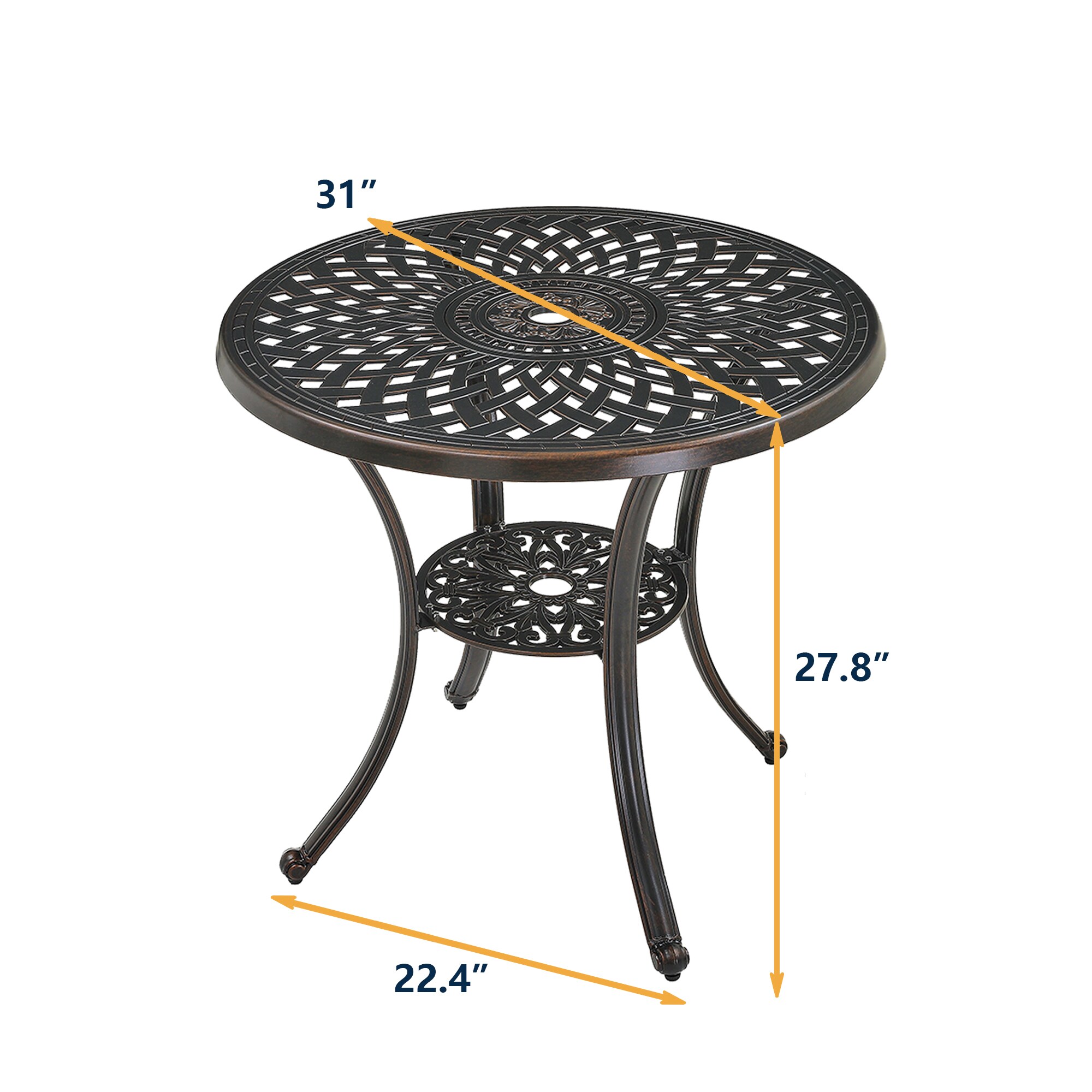 Mondawe MO6058T-BR Patio-Tables - View #3