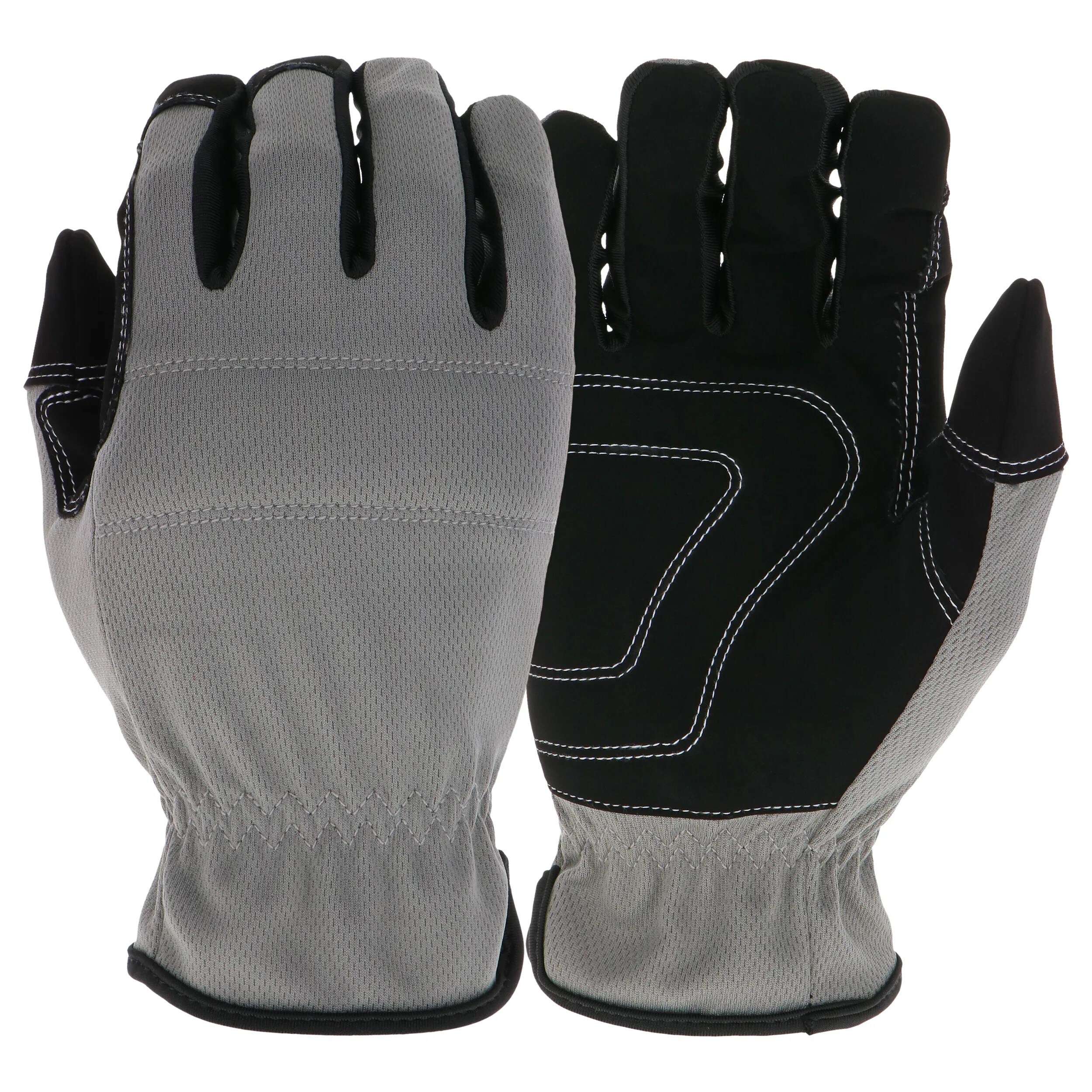 Lowe's Essentials LE86026GR-M Medium Polyester Construction Gloves 1 -Pairs