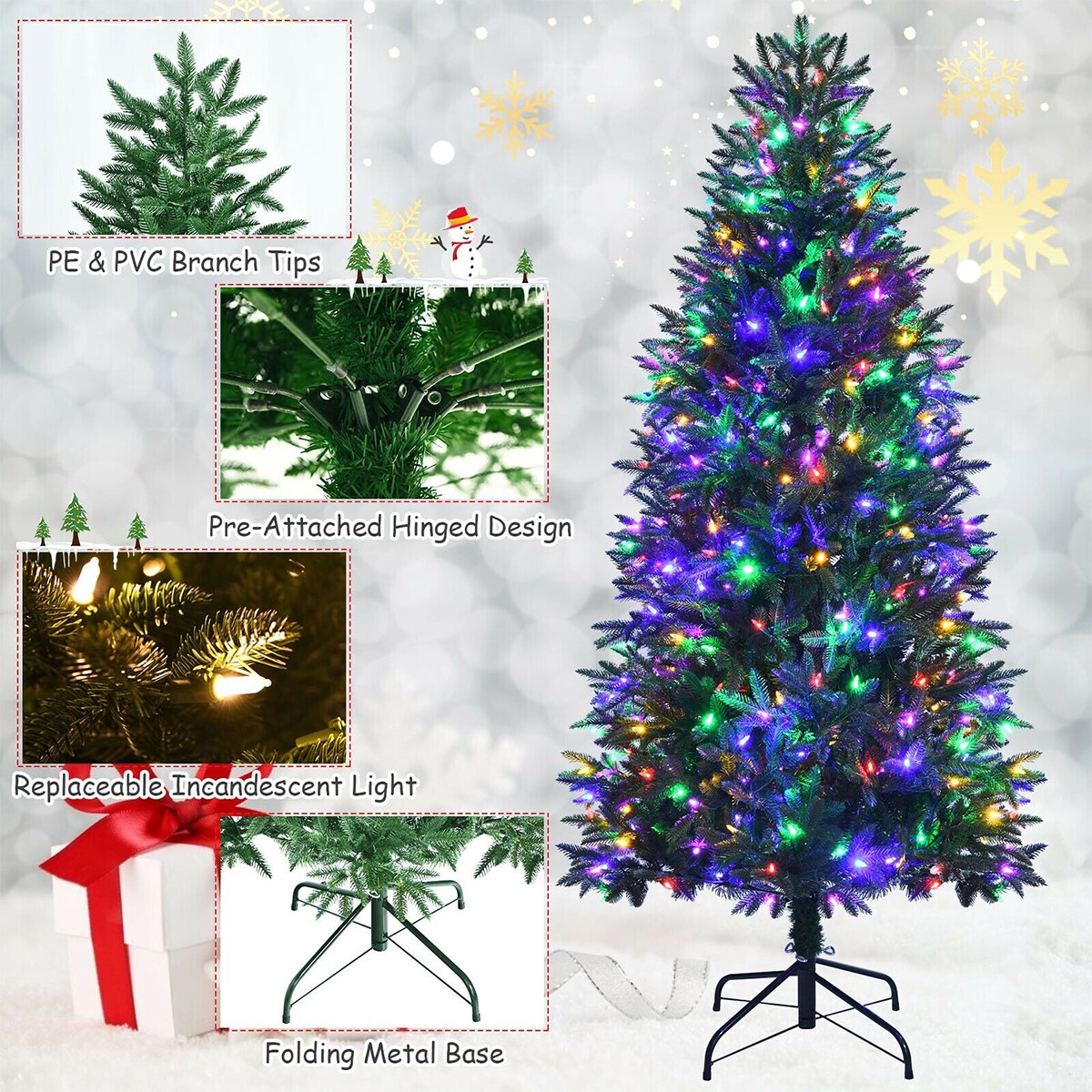 WELLFOR CM-HJY-23595US Artificial-Christmas-Trees - View #6