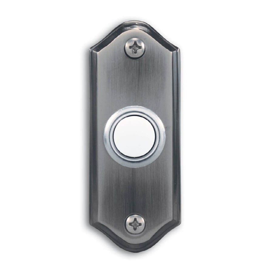 Utilitech LE-223 Wired Pewter Doorbell Button