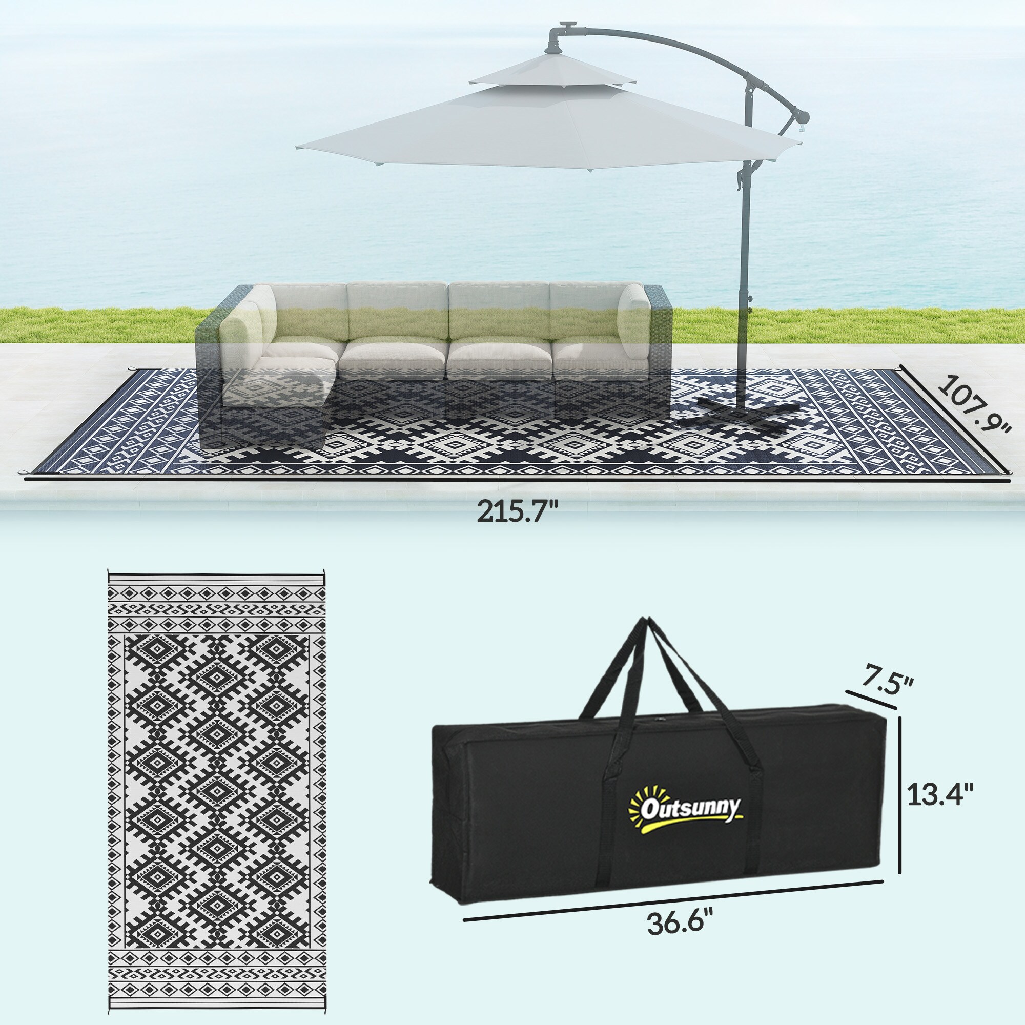 Outsunny 84J-065V02BK rugs - View #3