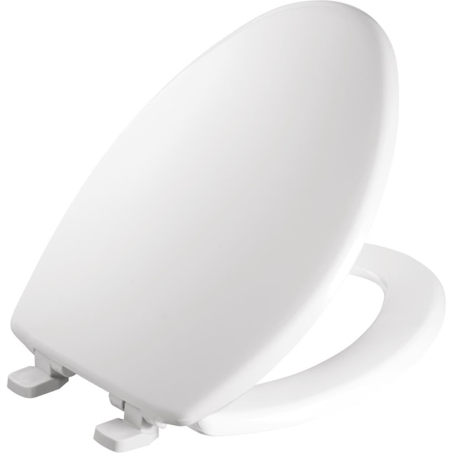 Church Plastic White Elongated Soft Close Toilet Seat at Lowes.com