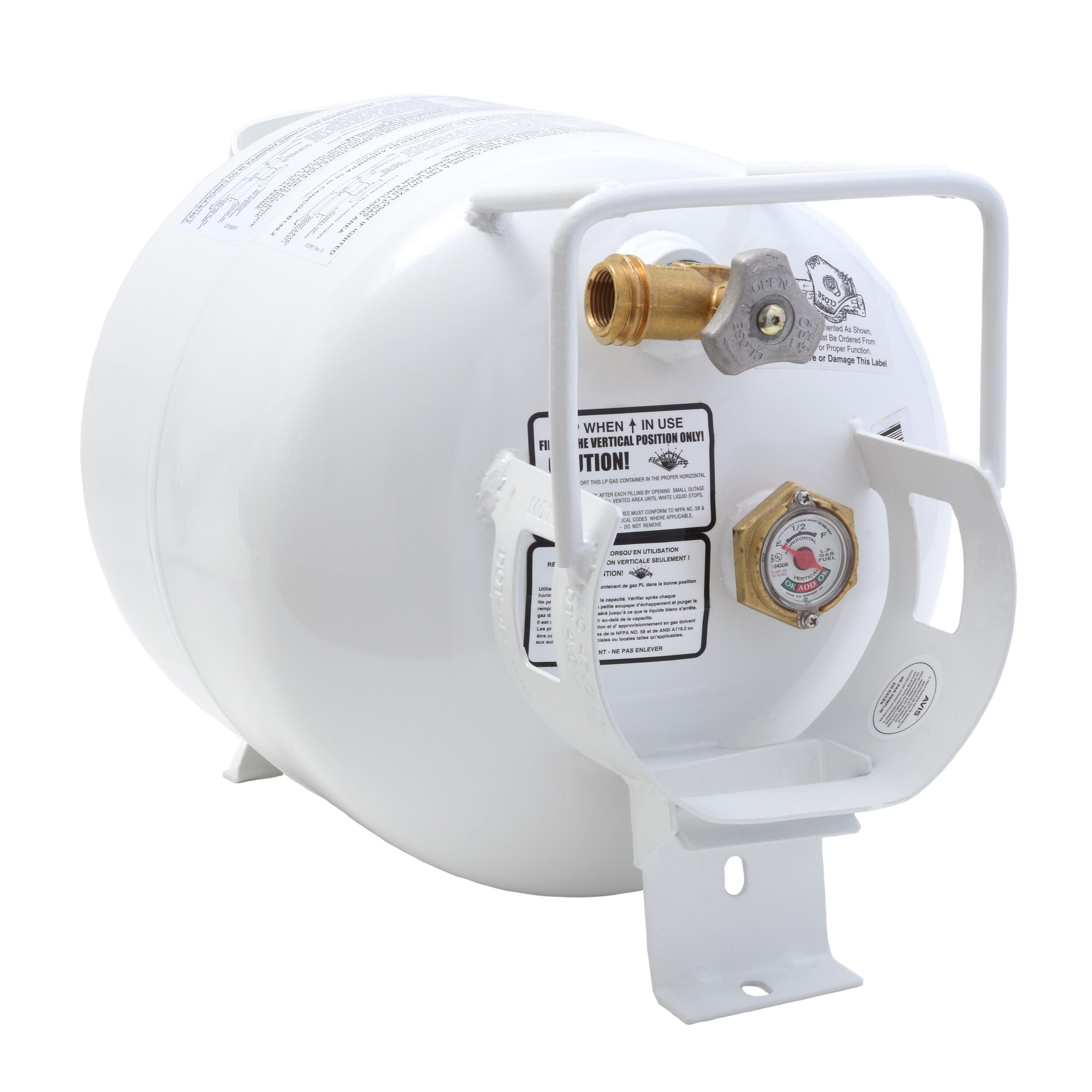 Flame King YSN201HZL 20LB Empty Horizontal Refillable LP Cylinder Steel Propane tank
