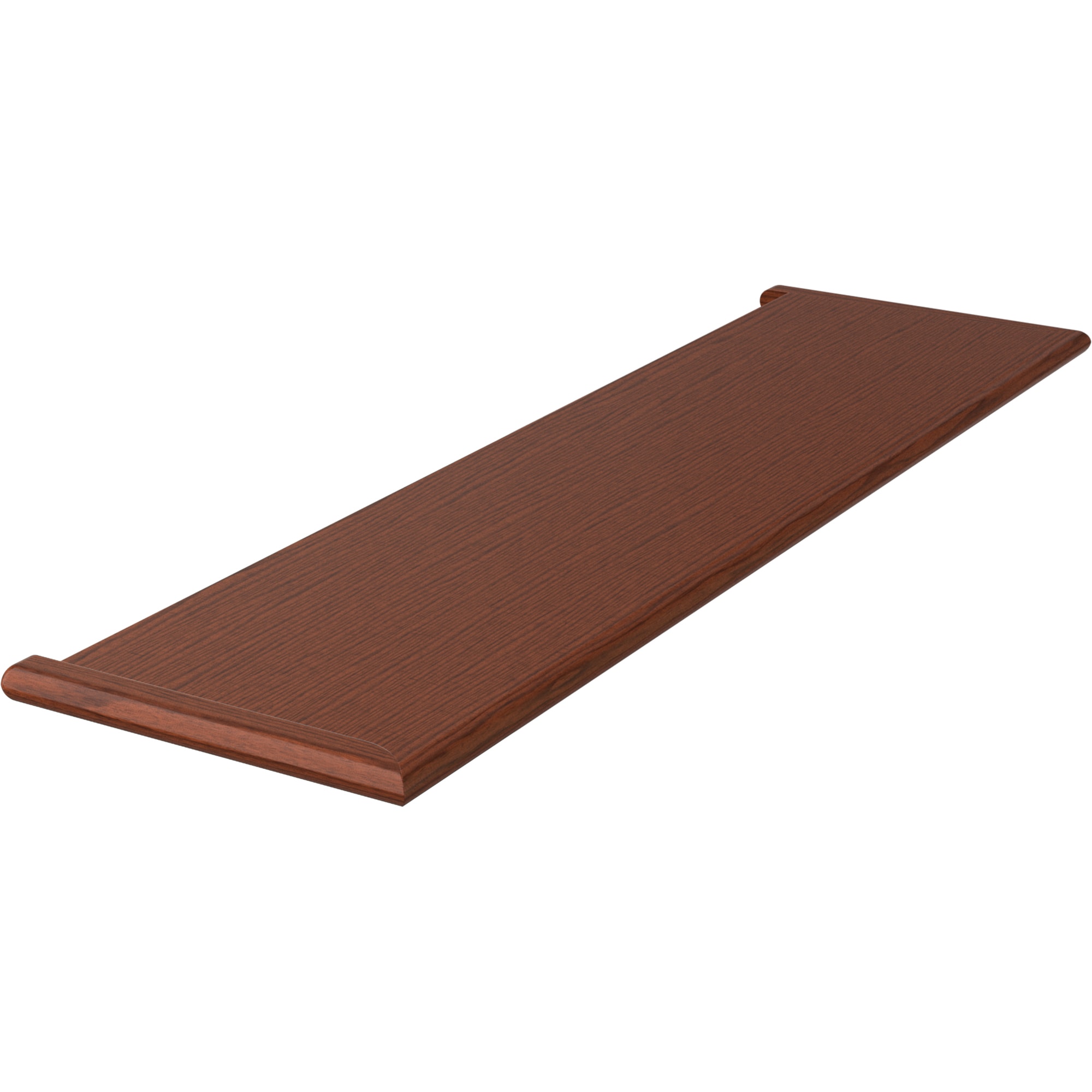 L.J. Smith Stair Systems 807011X42MR2-BRZC 42-in x 11.5-in x 1-in Brown Brazilian cherry Double return Bullnose Stair Tread