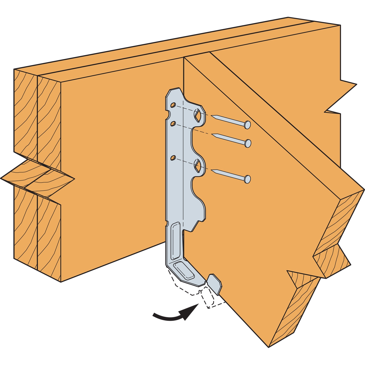 Simpson Strong-Tie LUS ZMAX Galvanized Face-Mount Joist Hanger for 2x6  Nominal Lumber LUS26Z - The Home Depot