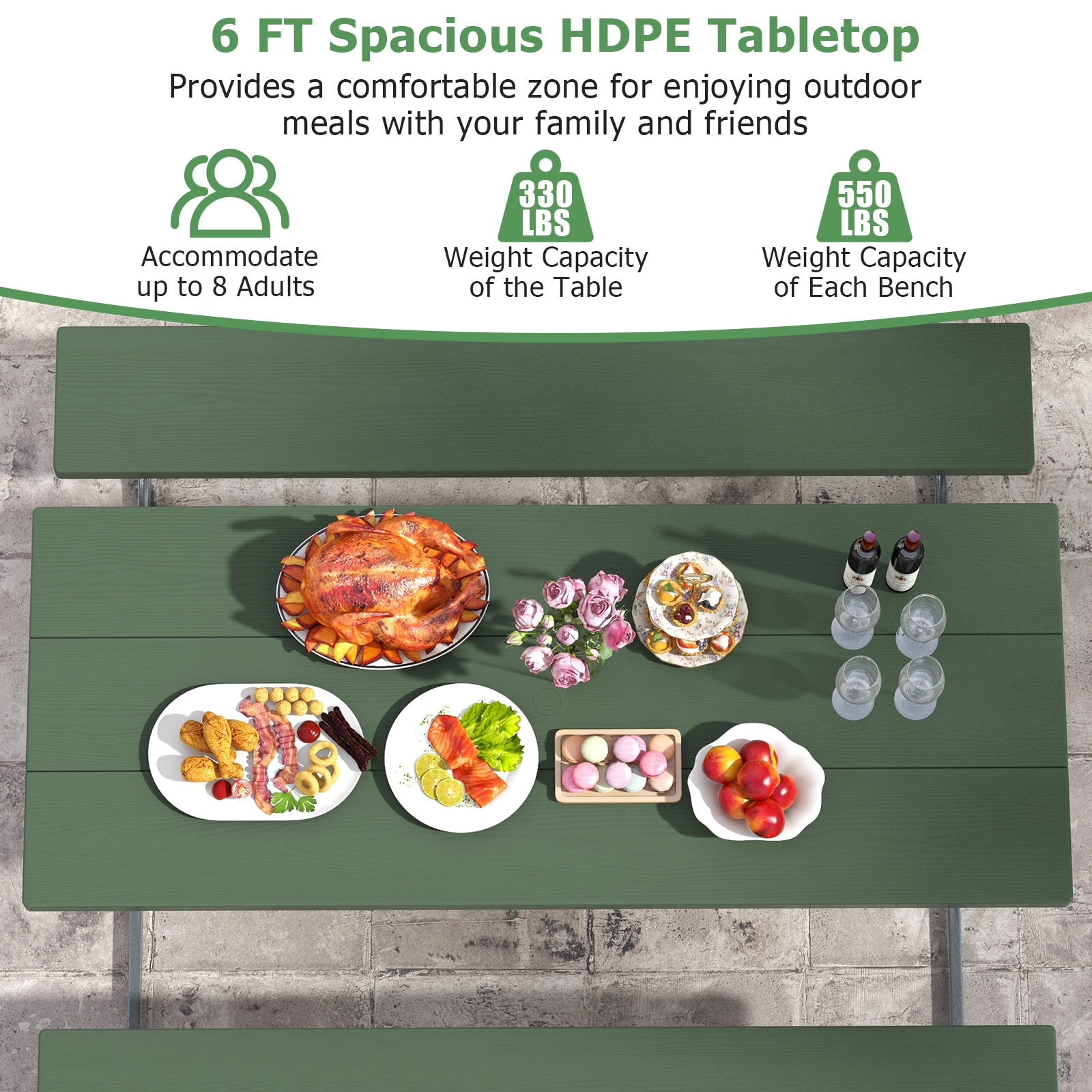 Forclover HBV-1266LS Picnic-Tables - View #5