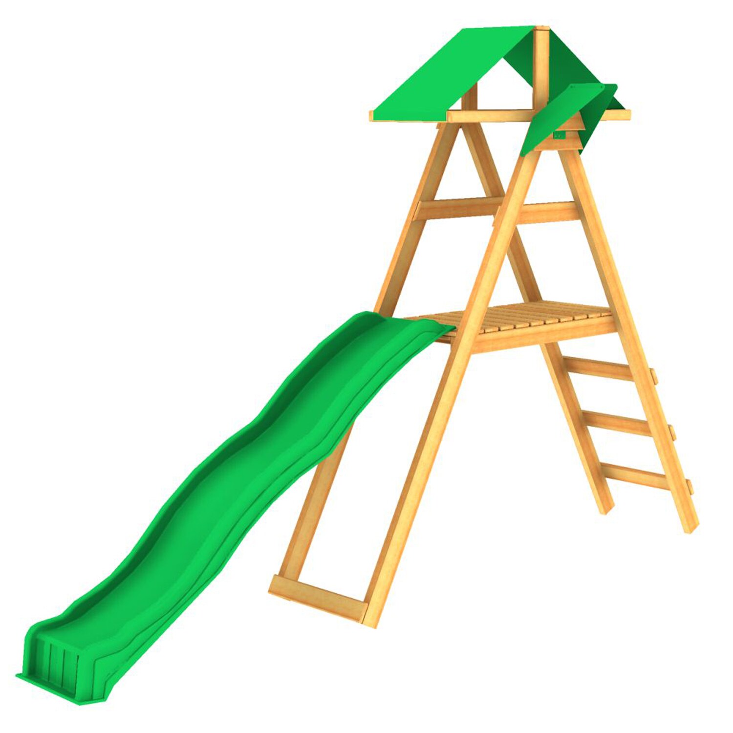 Swing-N-Slide PB 8270 Playful Platform Wood Playset Play Deck