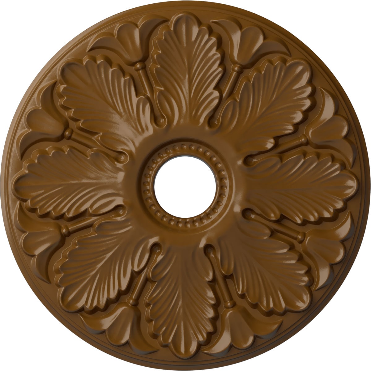 Ekena Millwork CM24MISTF Milan 24.5-in W x 24.5-in L Painted Smokey Topaz Polyurethane Whole Ceiling Medallion