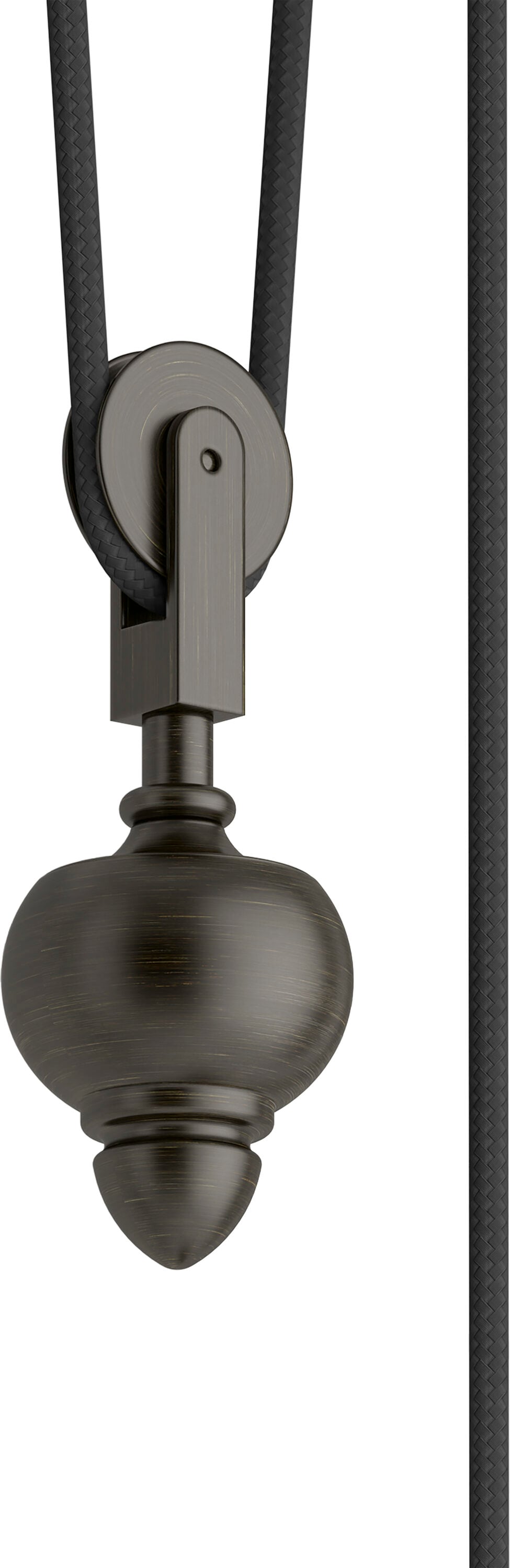 Oil-Rubbed Bronze Glass Three-Light Pendant