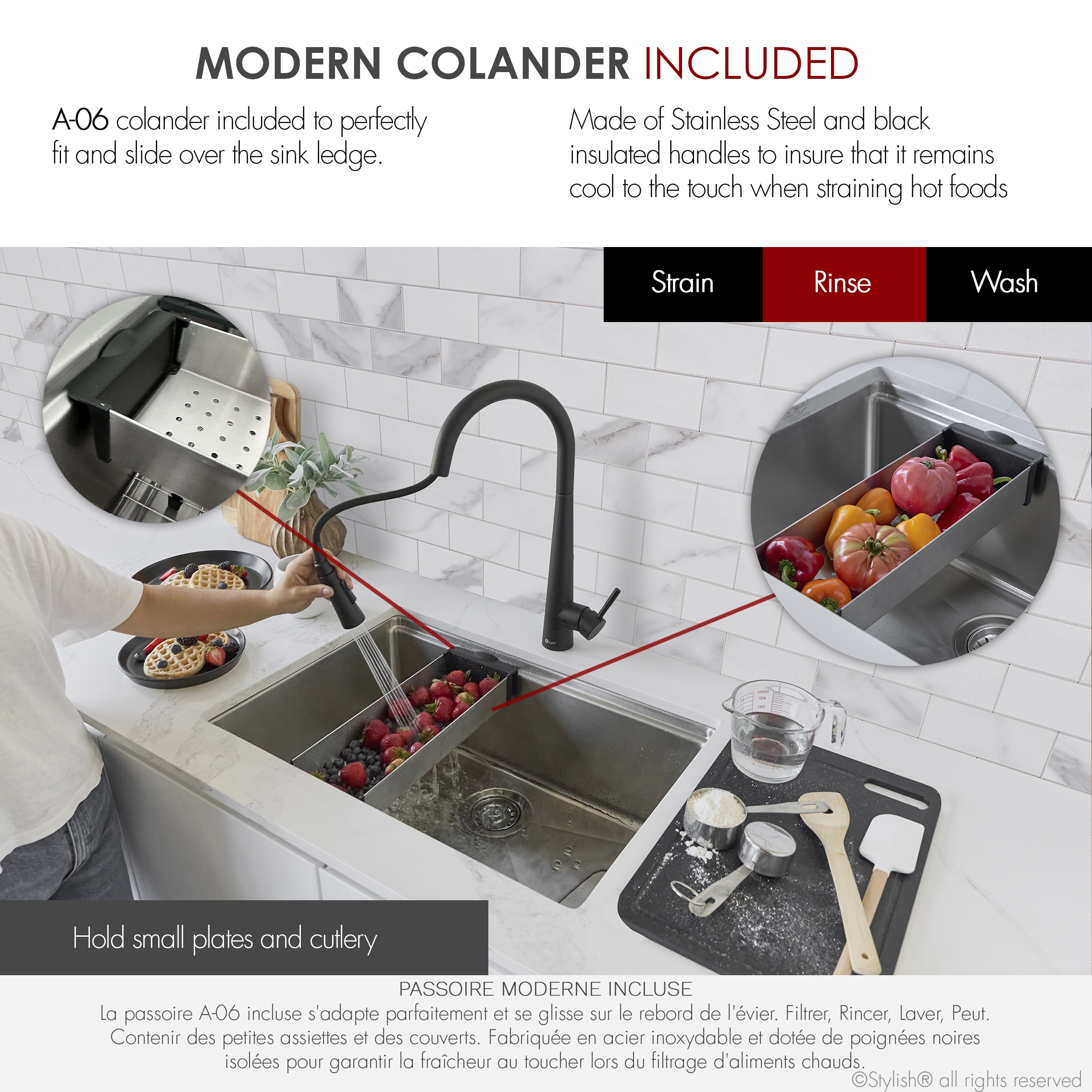 Stylish S-131W Kitchen-Sinks - View #3