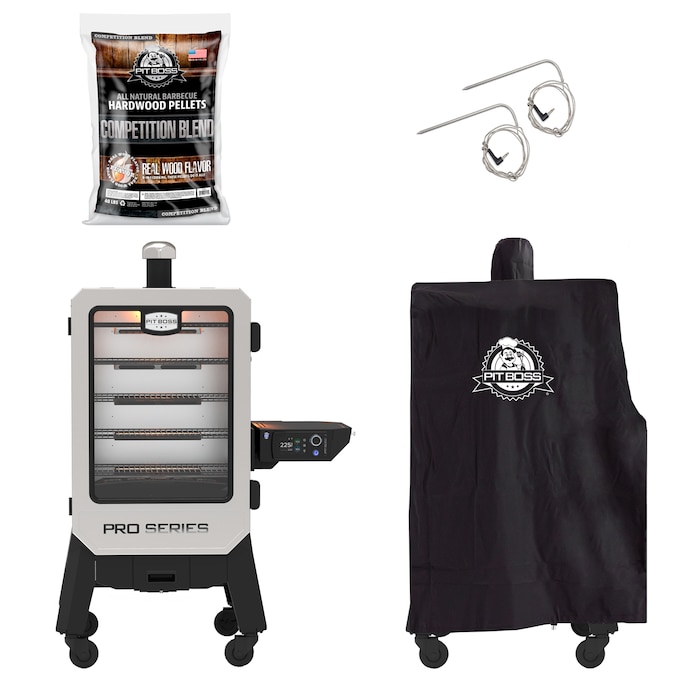 Pit Boss Pro Series 6-Series Elite Vertical Smoker with Pit Boss Grill  Cover & Grilling Accessories