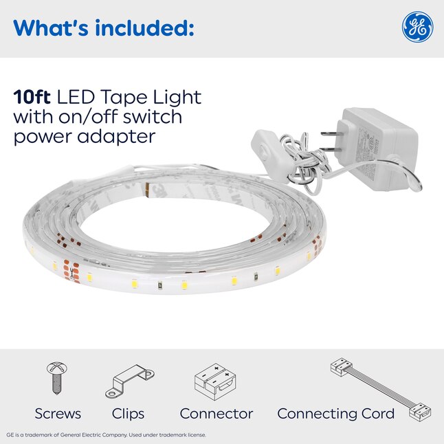 GE 1-Light Cool White LED Strip Light in the Strip Lights department at ...
