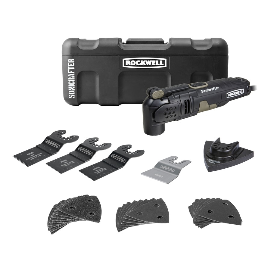 ROCKWELL RK5131K 3.5 -Amp Variable speed 32 -Piece Oscillating Multi-Tool with Hard Case (Charger Not Included)