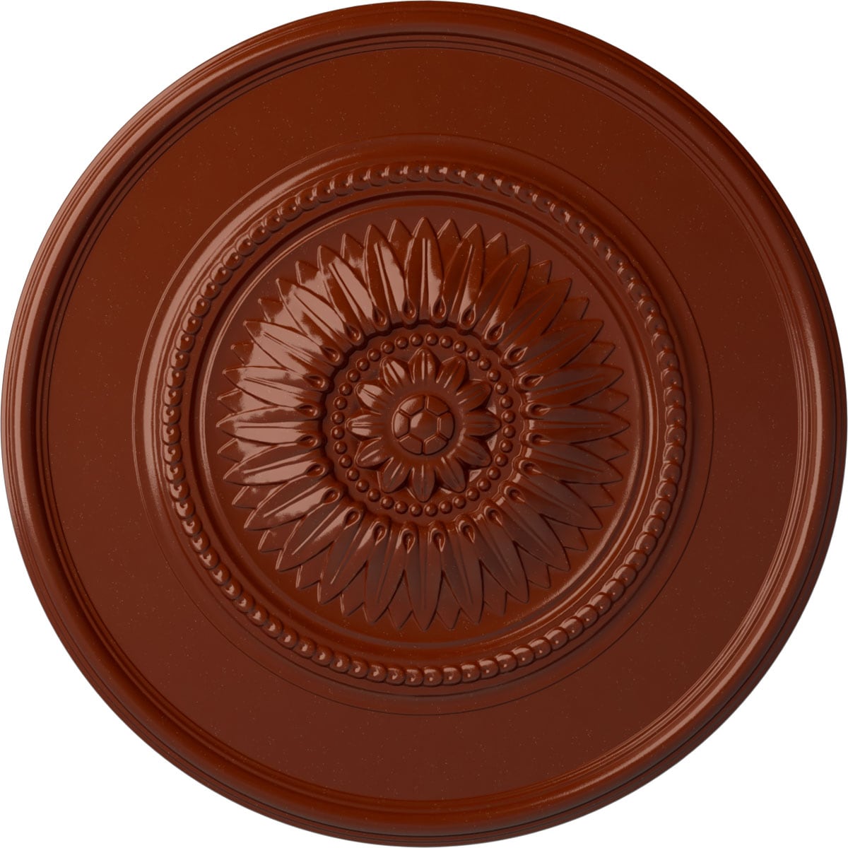 Ekena Millwork CM29WGFIF Wigan 29.75-in W x 29.75-in L Painted Firebrick Polyurethane Whole Ceiling Medallion