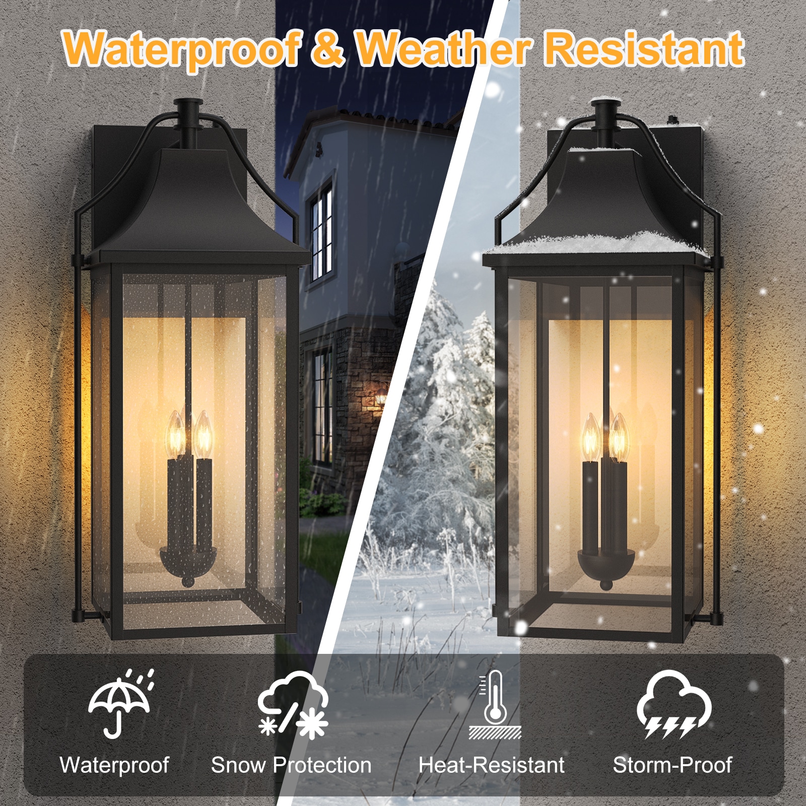 Maxax 7040-3BK Outdoor-Wall-Lighting - View #2